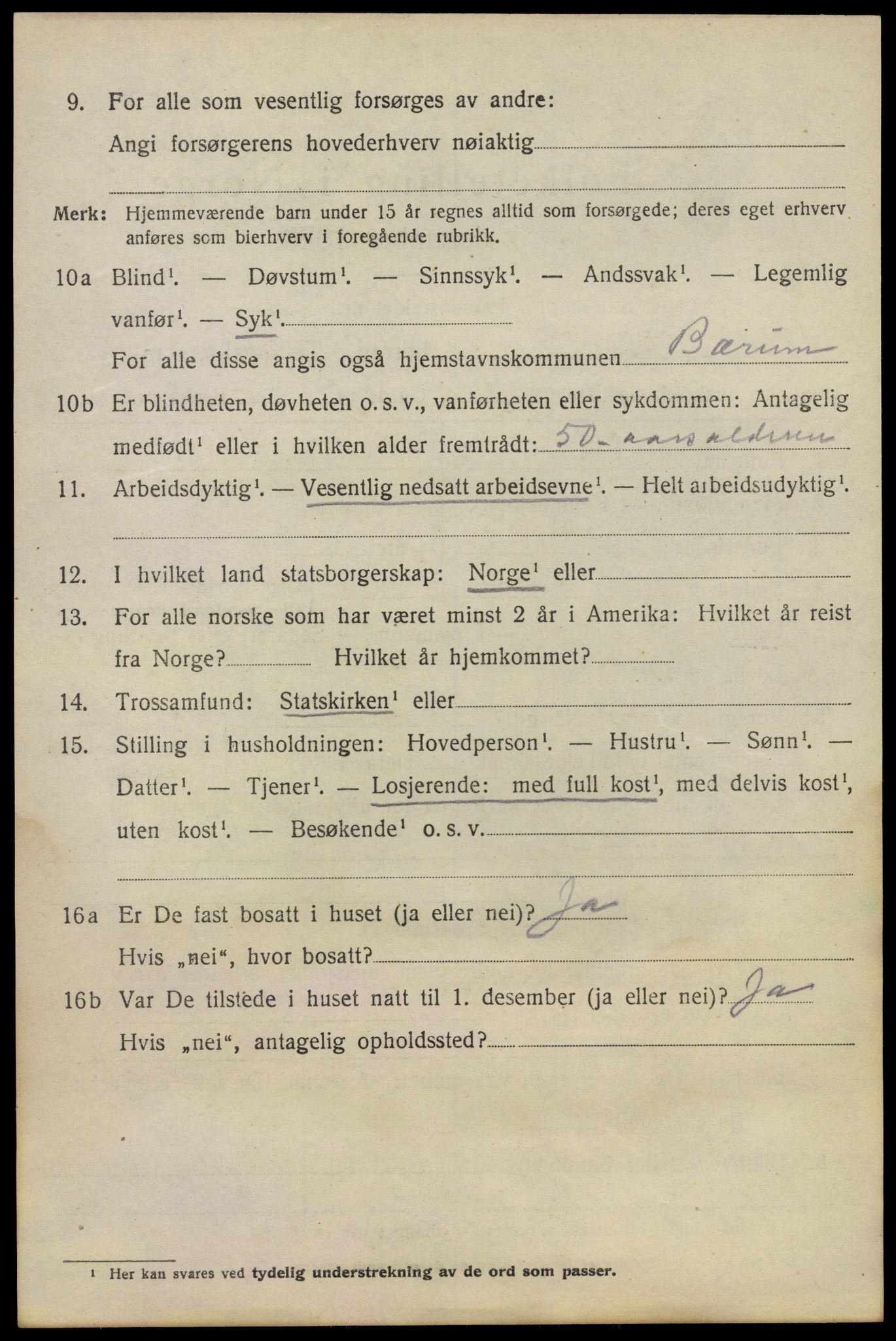 SAO, 1920 census for Bærum, 1920, p. 41145