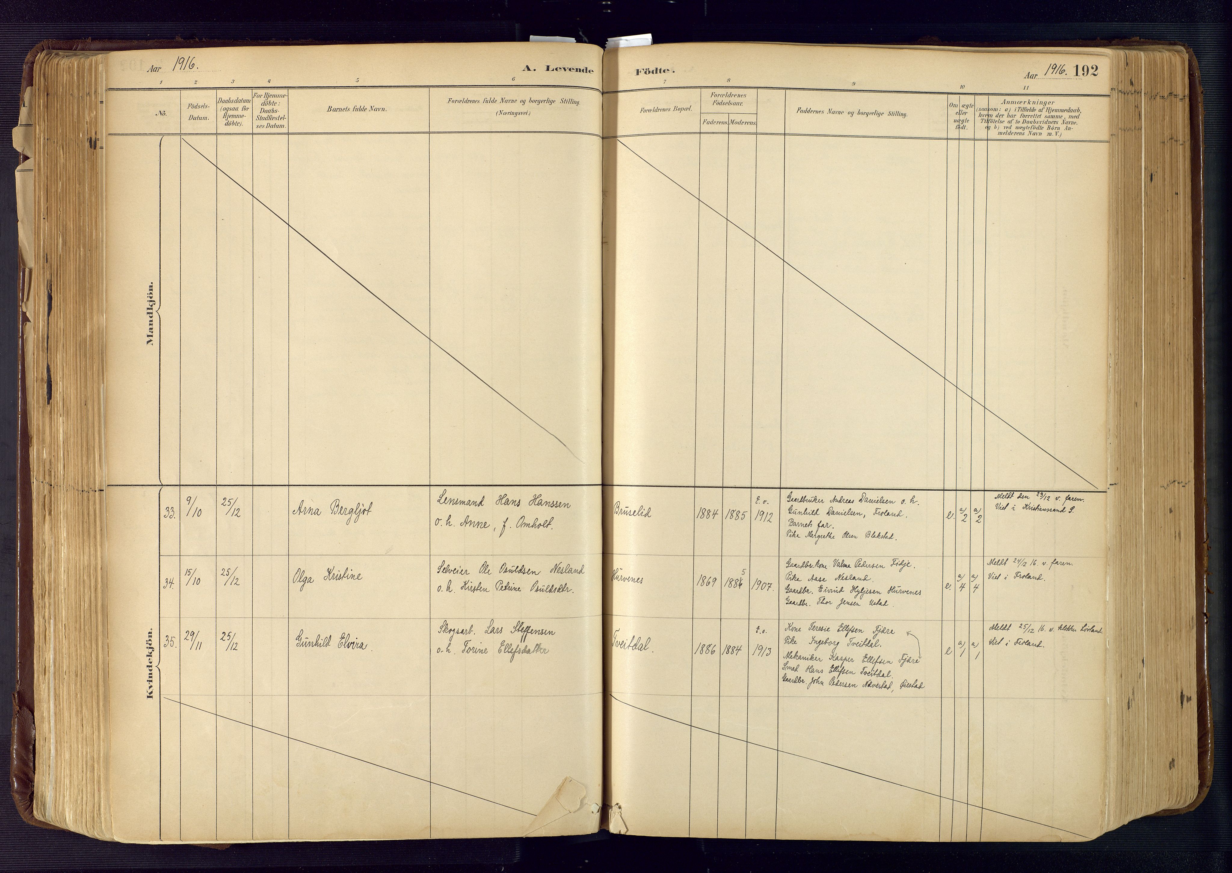 Froland sokneprestkontor, SAK/1111-0013/F/Fa/L0005: Parish register (official) no. A 5, 1882-1921, p. 192