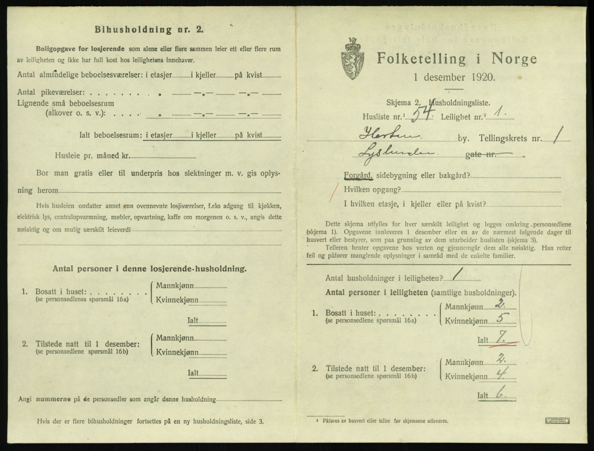 SAKO, 1920 census for Horten, 1920, p. 3143