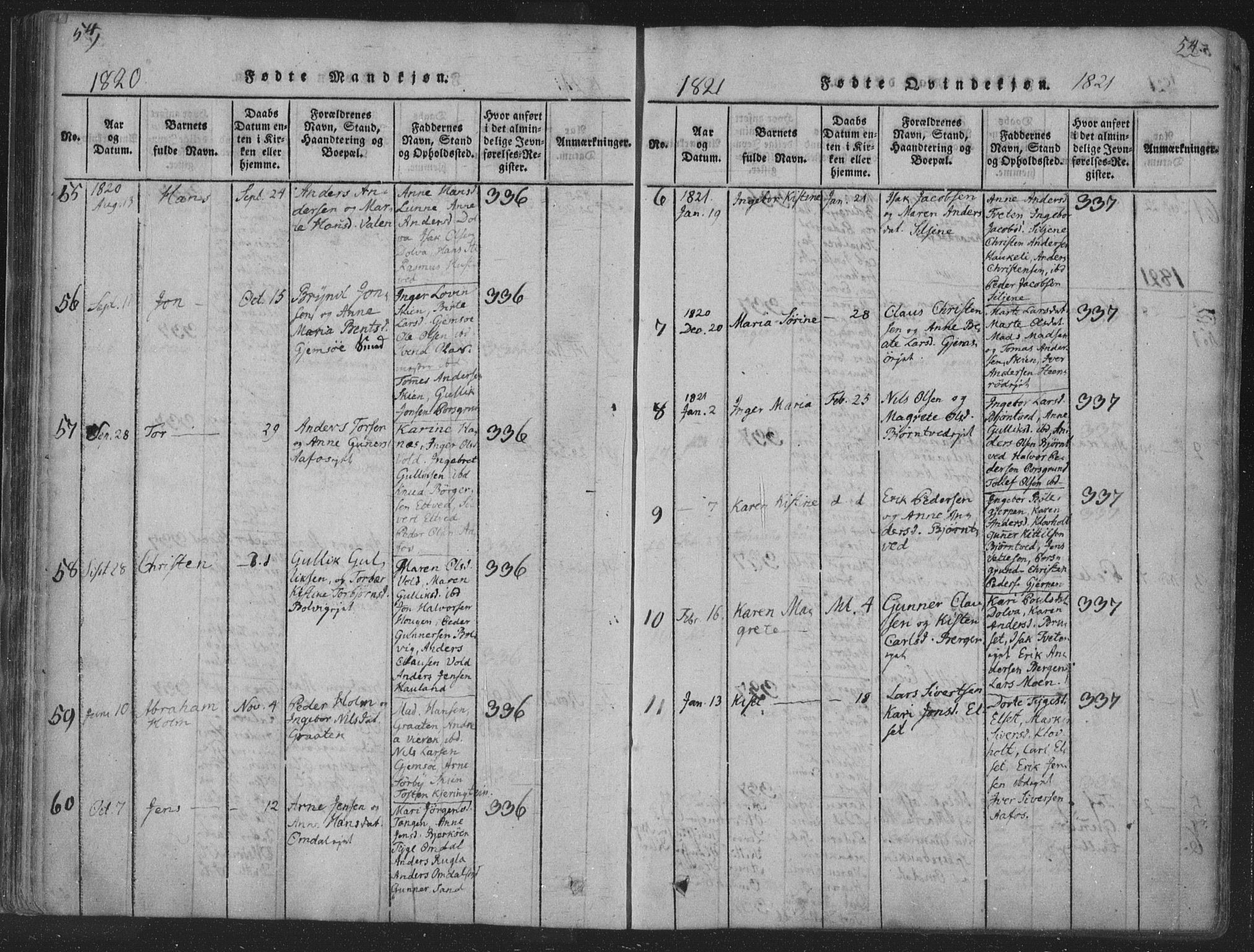 Solum kirkebøker, AV/SAKO-A-306/F/Fa/L0004: Parish register (official) no. I 4, 1814-1833, p. 54