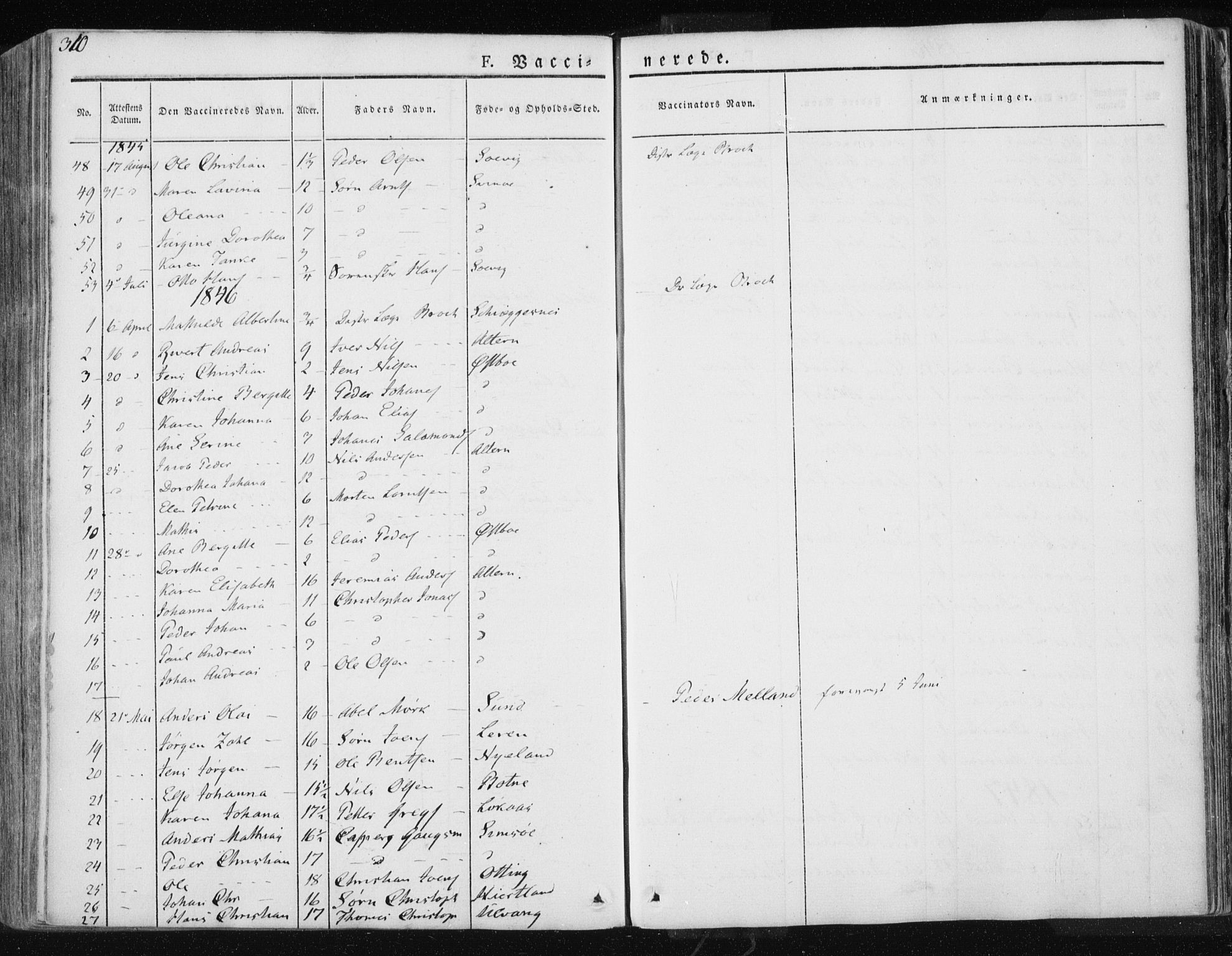 Ministerialprotokoller, klokkerbøker og fødselsregistre - Nordland, AV/SAT-A-1459/830/L0447: Parish register (official) no. 830A11, 1831-1854, p. 310