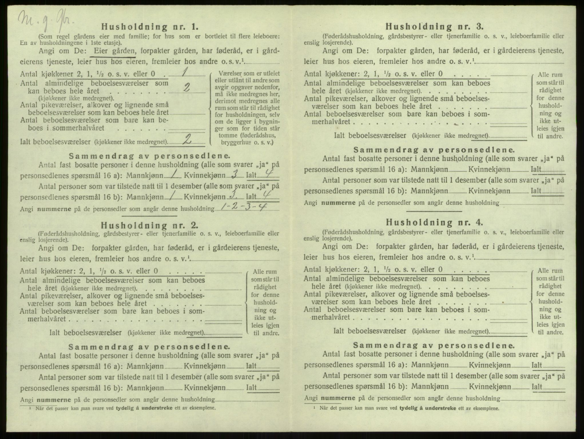 SAB, 1920 census for Alversund, 1920, p. 865