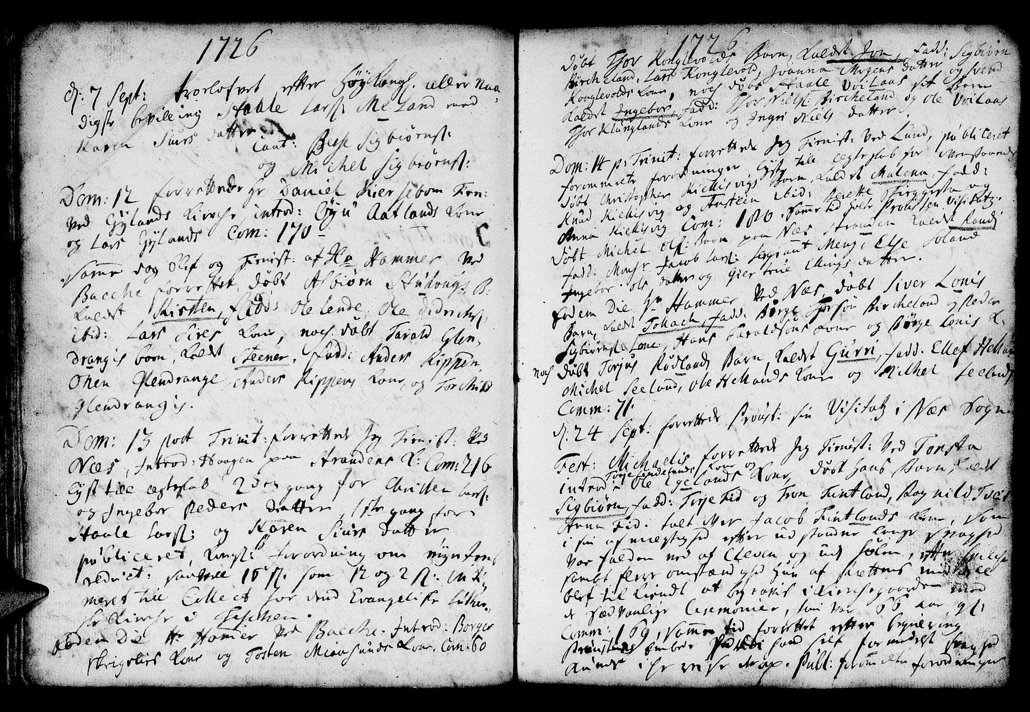 Lund sokneprestkontor, AV/SAST-A-101809/S06/L0001: Parish register (official) no. A 1, 1724-1737