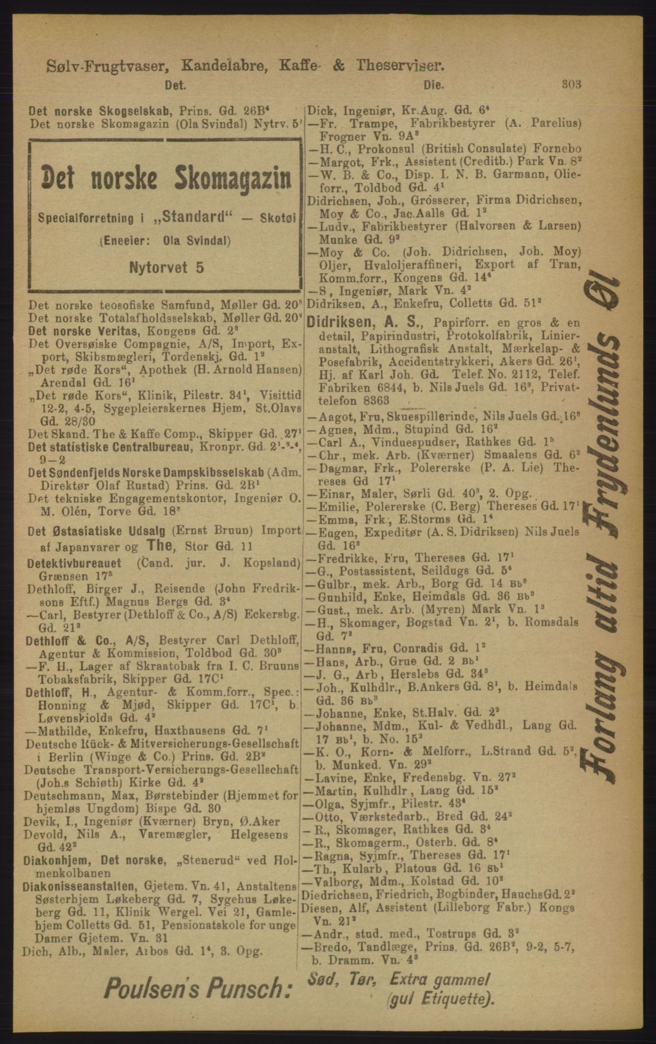 Kristiania/Oslo adressebok, PUBL/-, 1906, p. 303