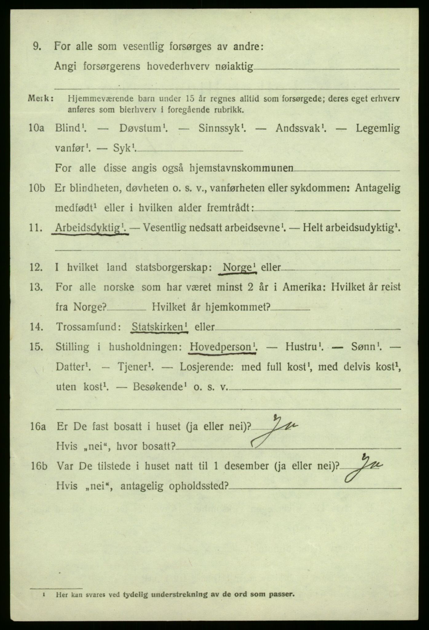 SAB, 1920 census for Leikanger, 1920, p. 4585