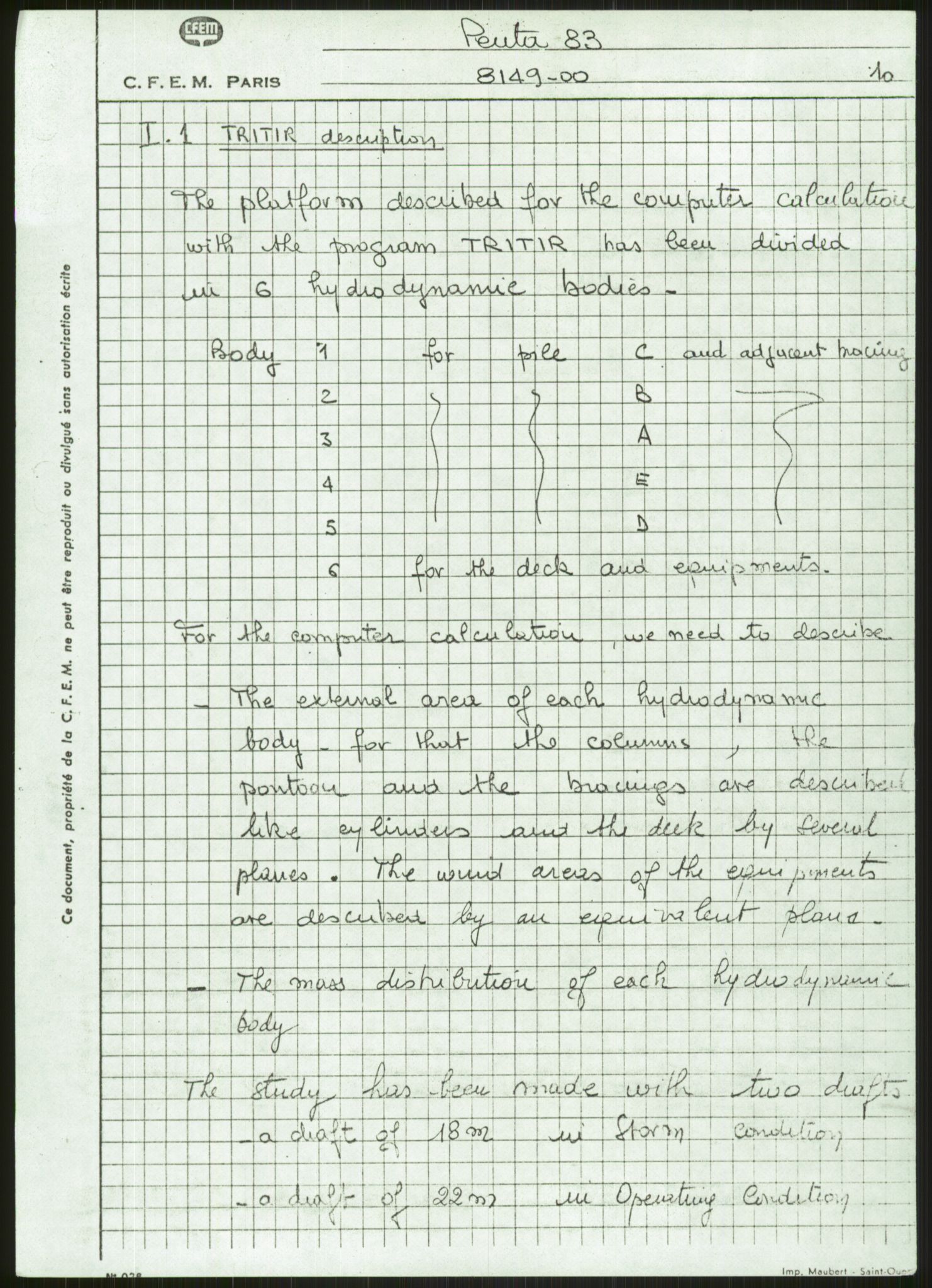 Justisdepartementet, Granskningskommisjonen ved Alexander Kielland-ulykken 27.3.1980, RA/S-1165/D/L0009: E CFEM (Doku.liste + E2, E7-E11 av 35), 1980-1981, p. 100