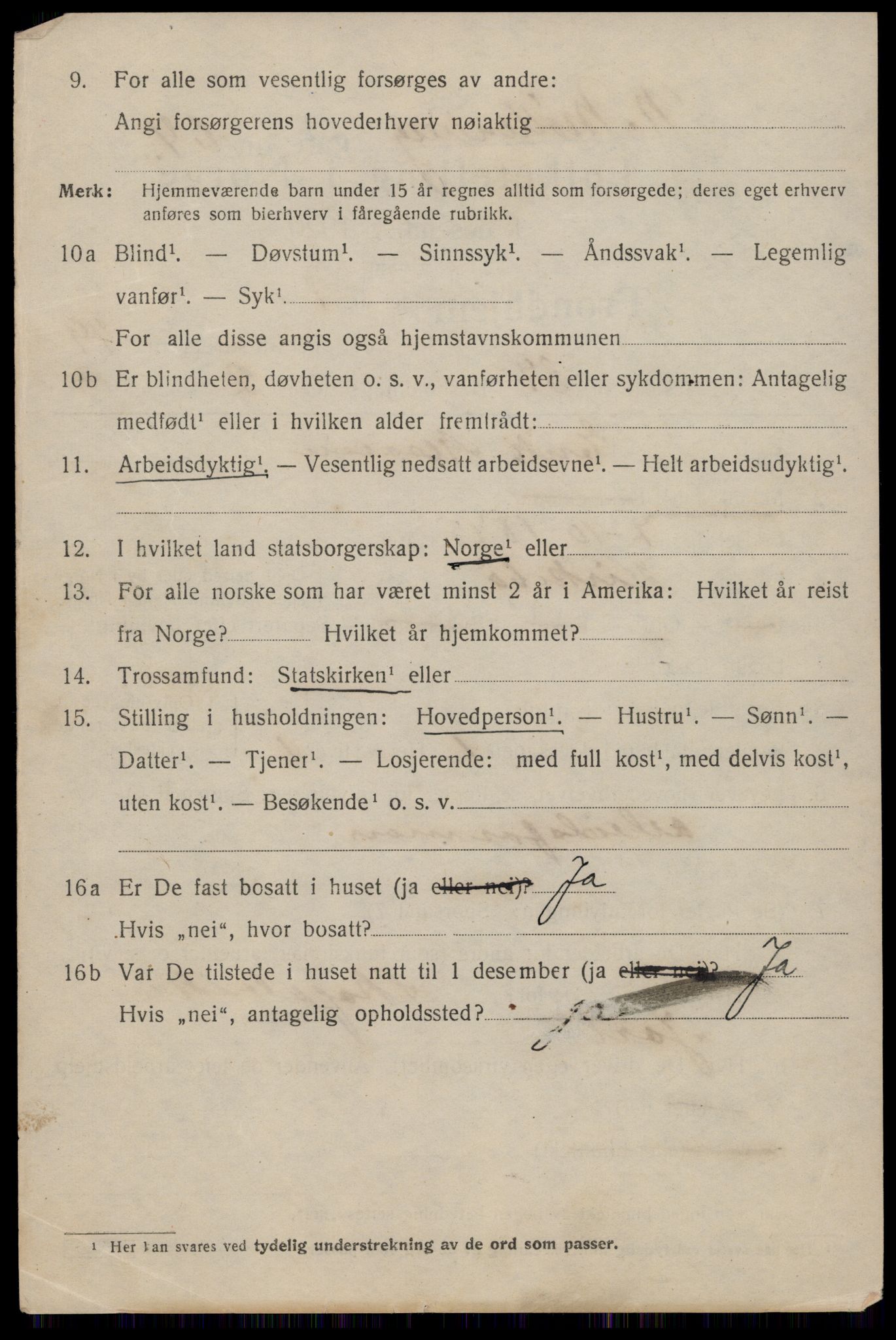 SAT, 1920 census for Trondheim, 1920, p. 103707