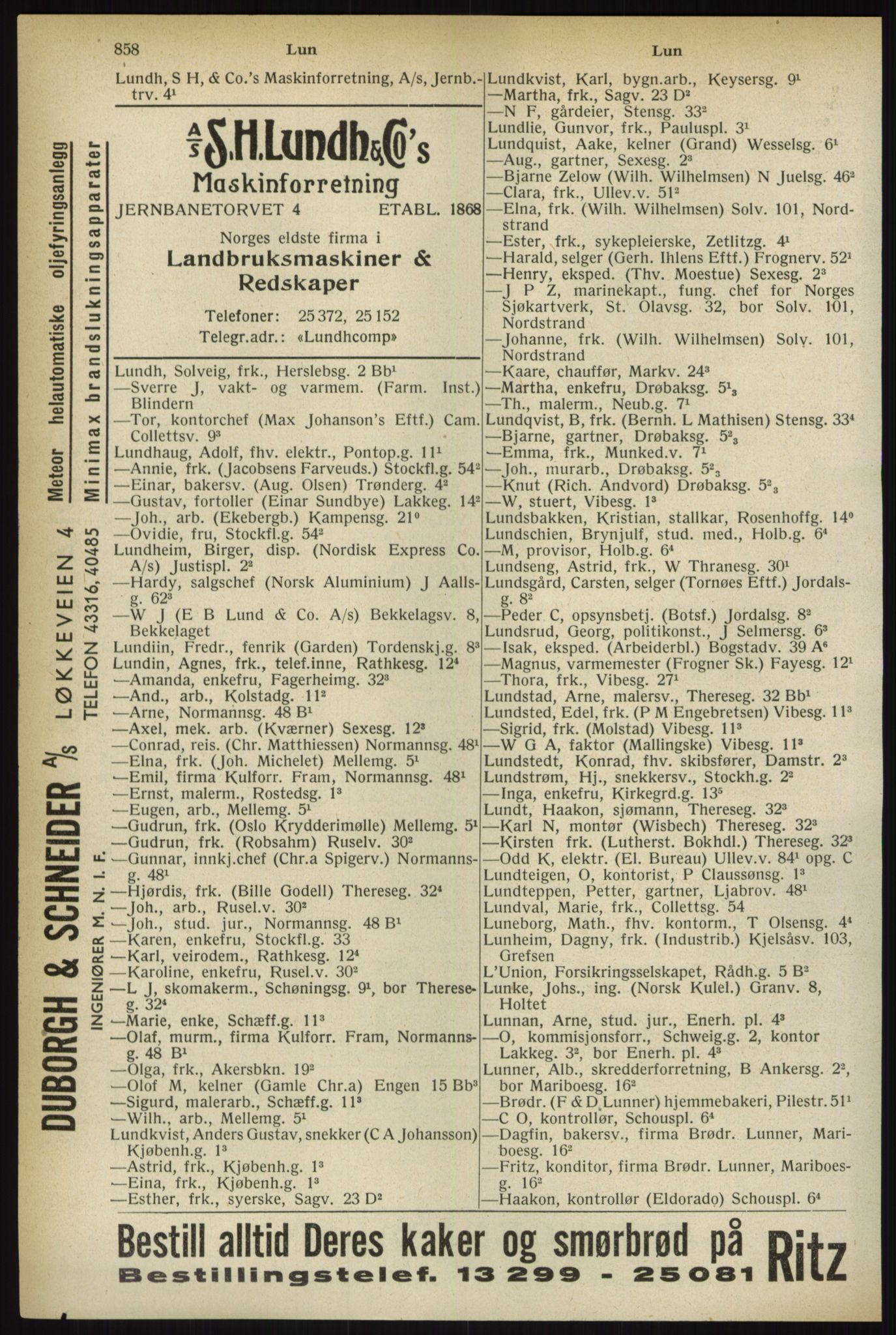 Kristiania/Oslo adressebok, PUBL/-, 1933, p. 858