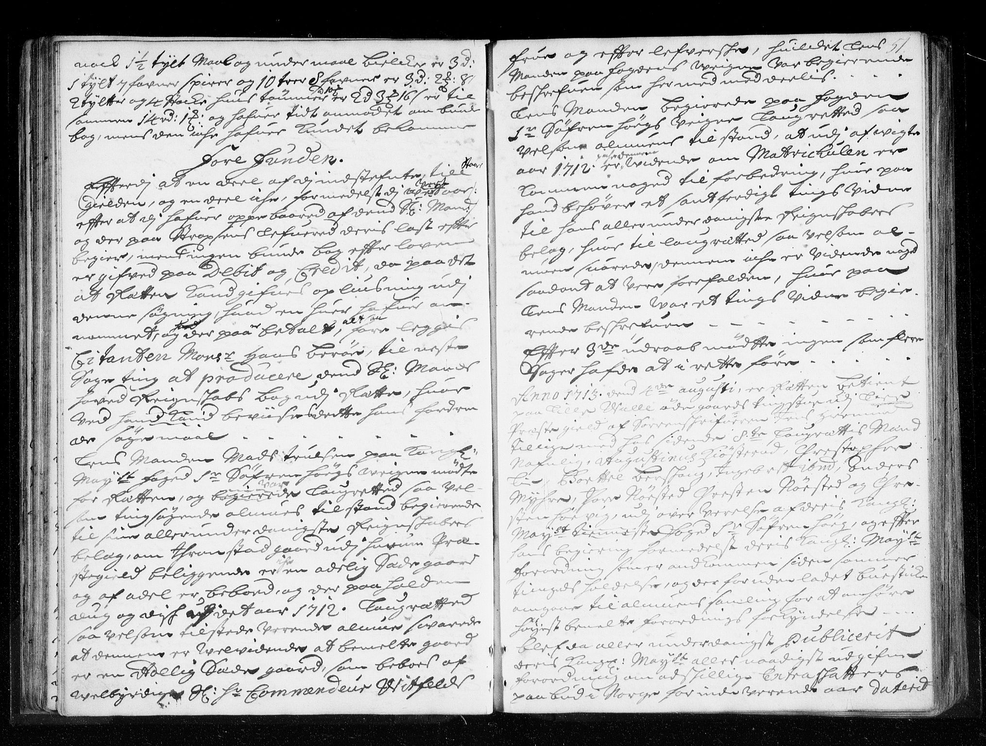 Lier, Røyken og Hurum sorenskriveri, SAKO/A-89/F/Fa/L0043: Tingbok, 1712-1716, p. 51