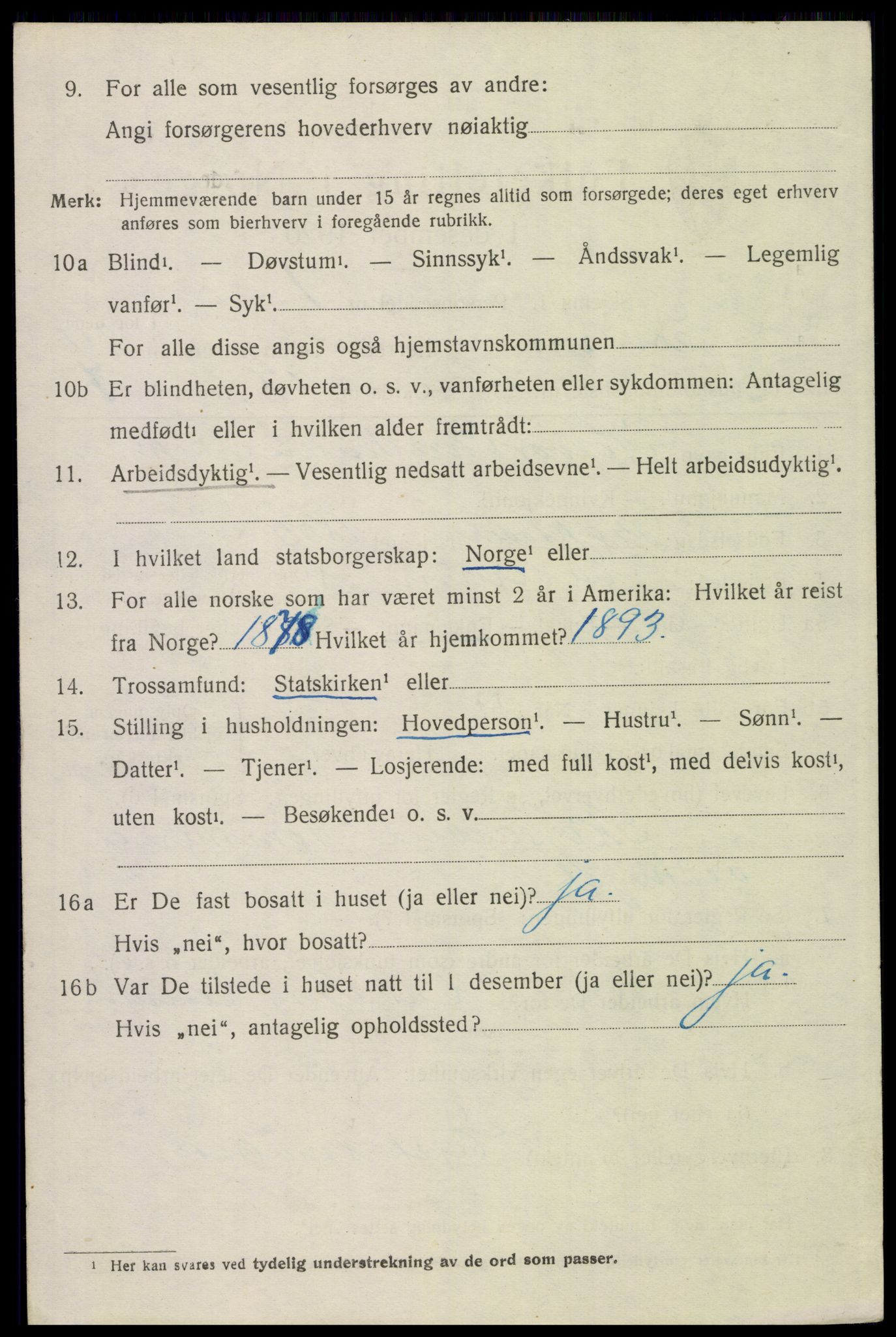 SAH, 1920 census for Elverum, 1920, p. 26225