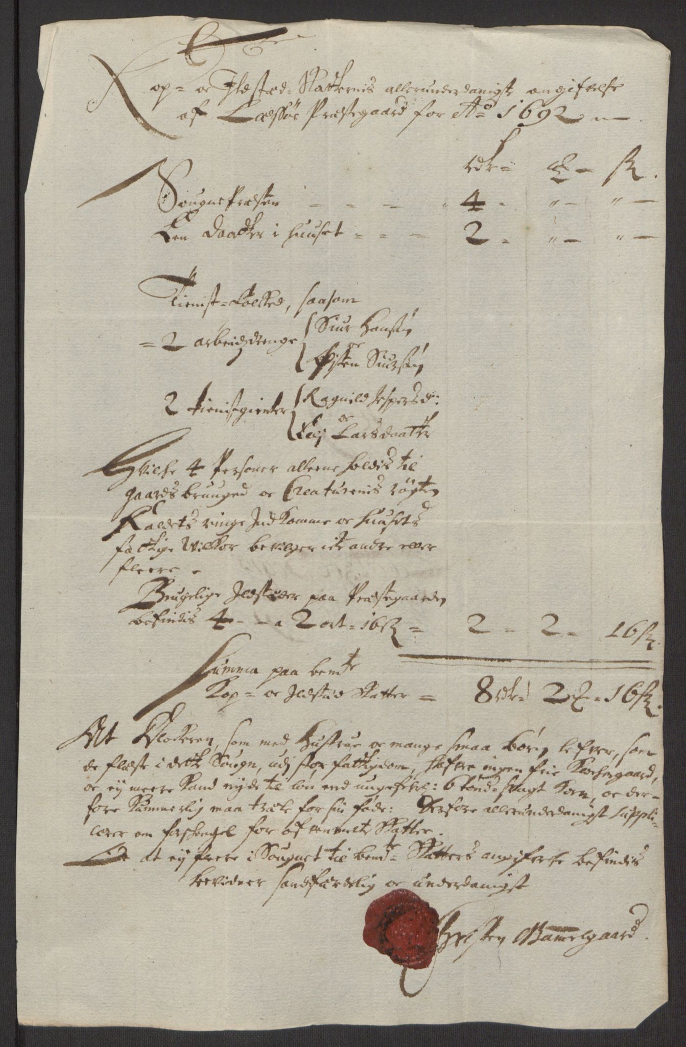 Rentekammeret inntil 1814, Reviderte regnskaper, Fogderegnskap, RA/EA-4092/R17/L1166: Fogderegnskap Gudbrandsdal, 1690-1692, p. 152