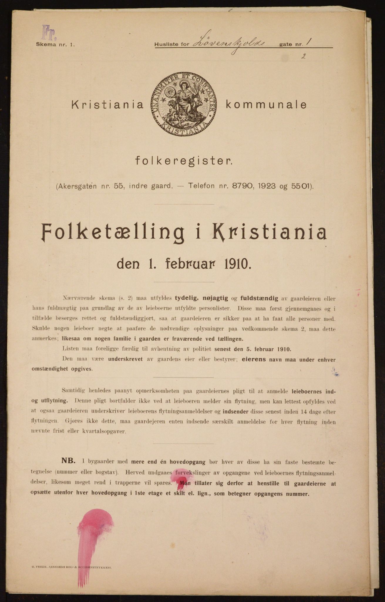 OBA, Municipal Census 1910 for Kristiania, 1910, p. 56762