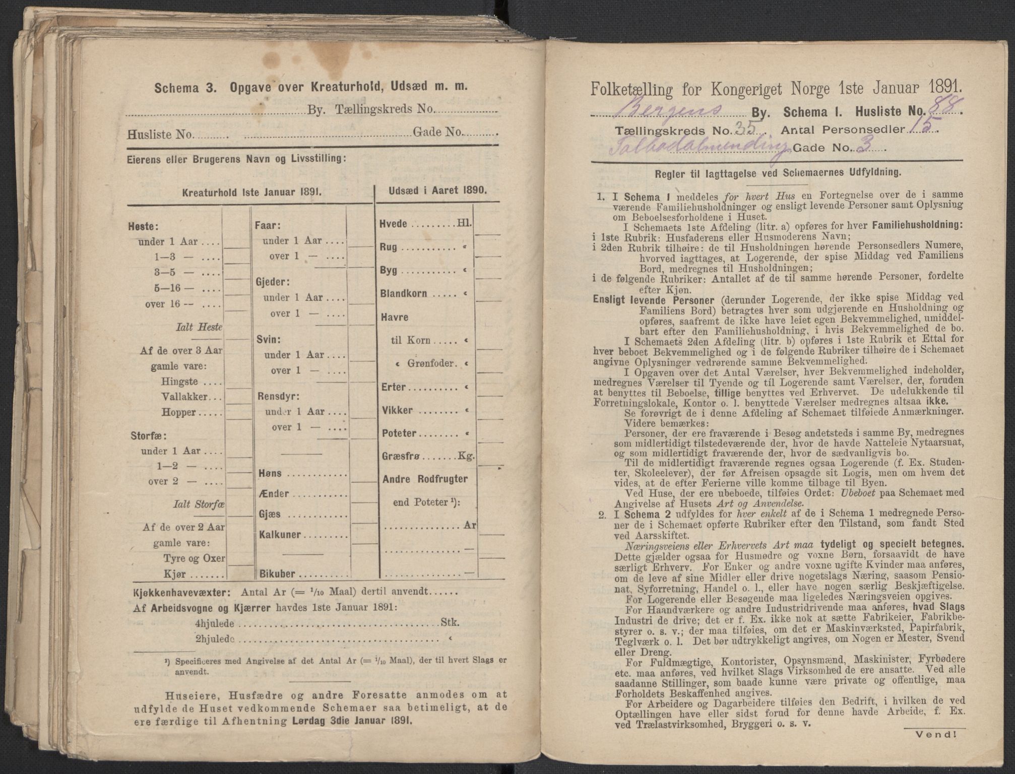 RA, 1891 Census for 1301 Bergen, 1891, p. 5779