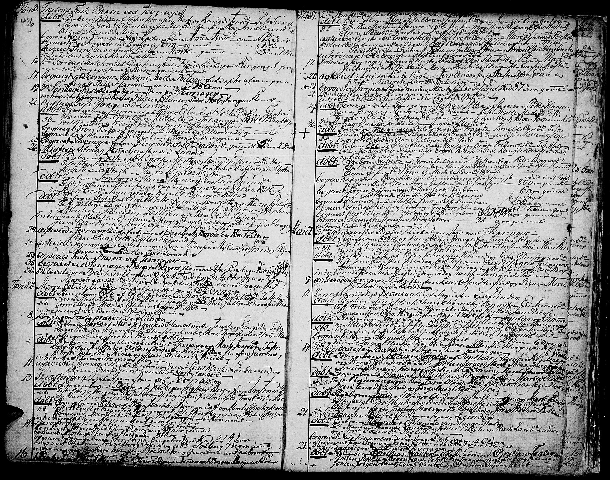 Jevnaker prestekontor, AV/SAH-PREST-116/H/Ha/Haa/L0003: Parish register (official) no. 3, 1752-1799, p. 436-437