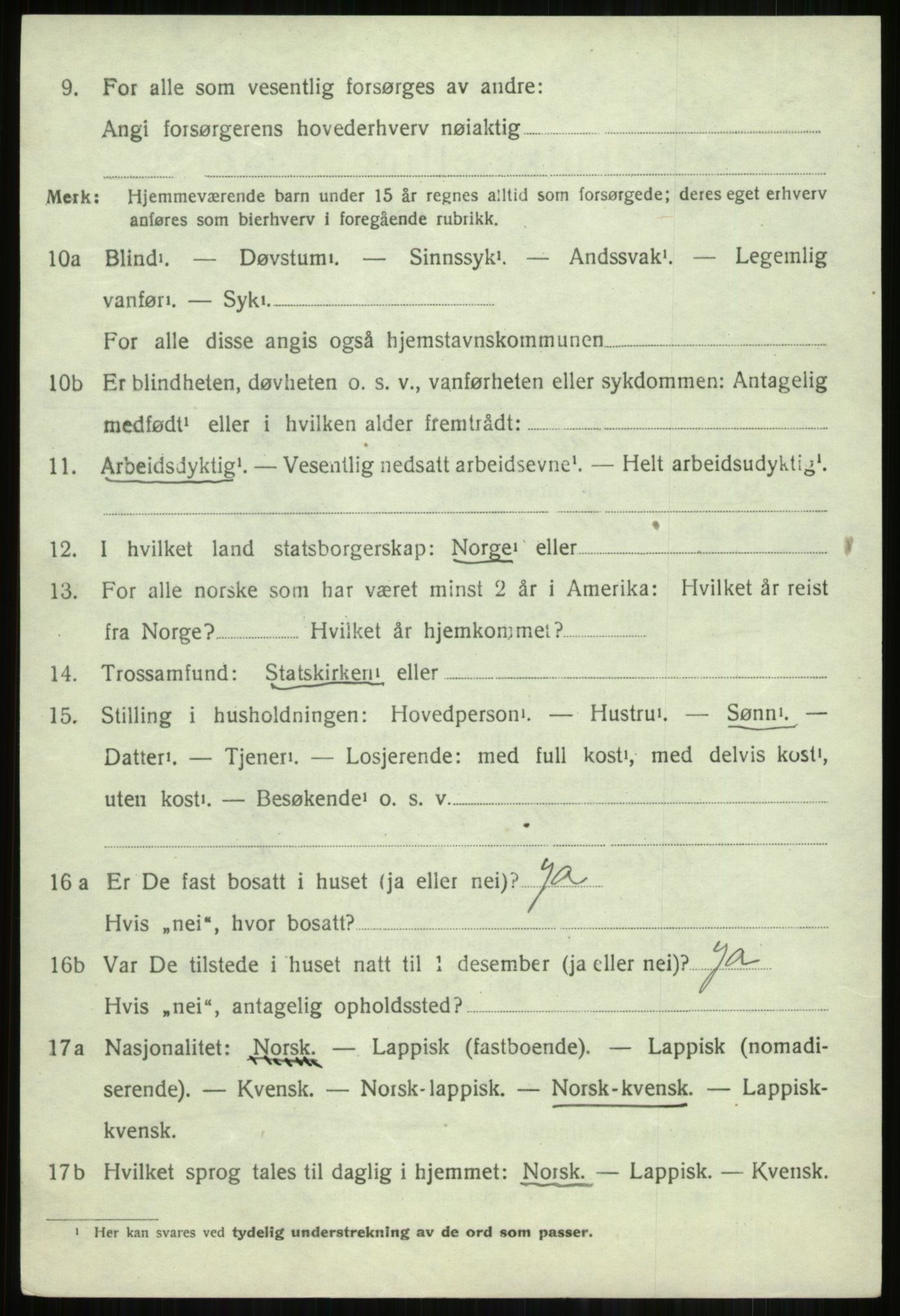 SATØ, 1920 census for Skjervøy, 1920, p. 5294