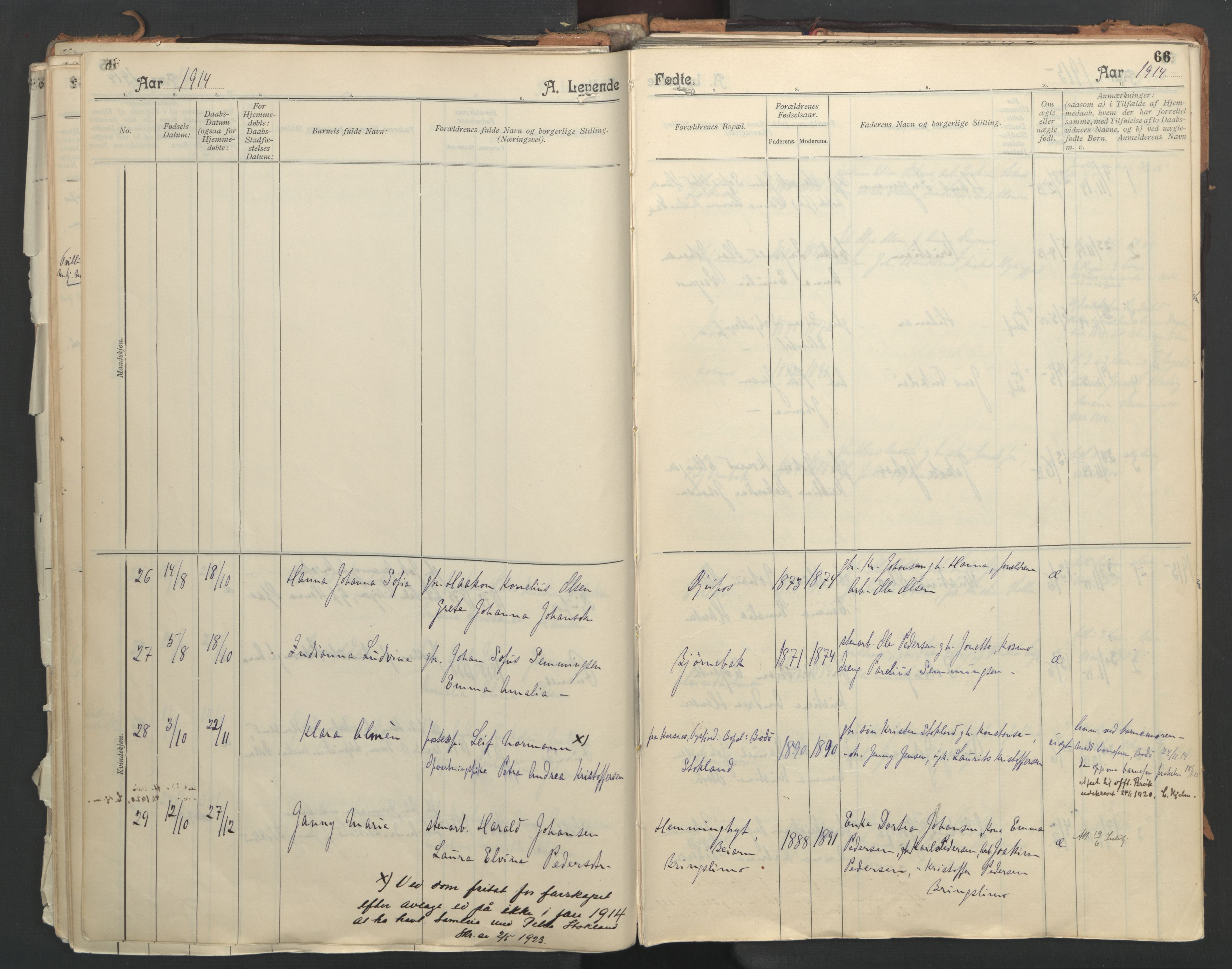 Ministerialprotokoller, klokkerbøker og fødselsregistre - Nordland, AV/SAT-A-1459/851/L0724: Parish register (official) no. 851A01, 1901-1922, p. 66