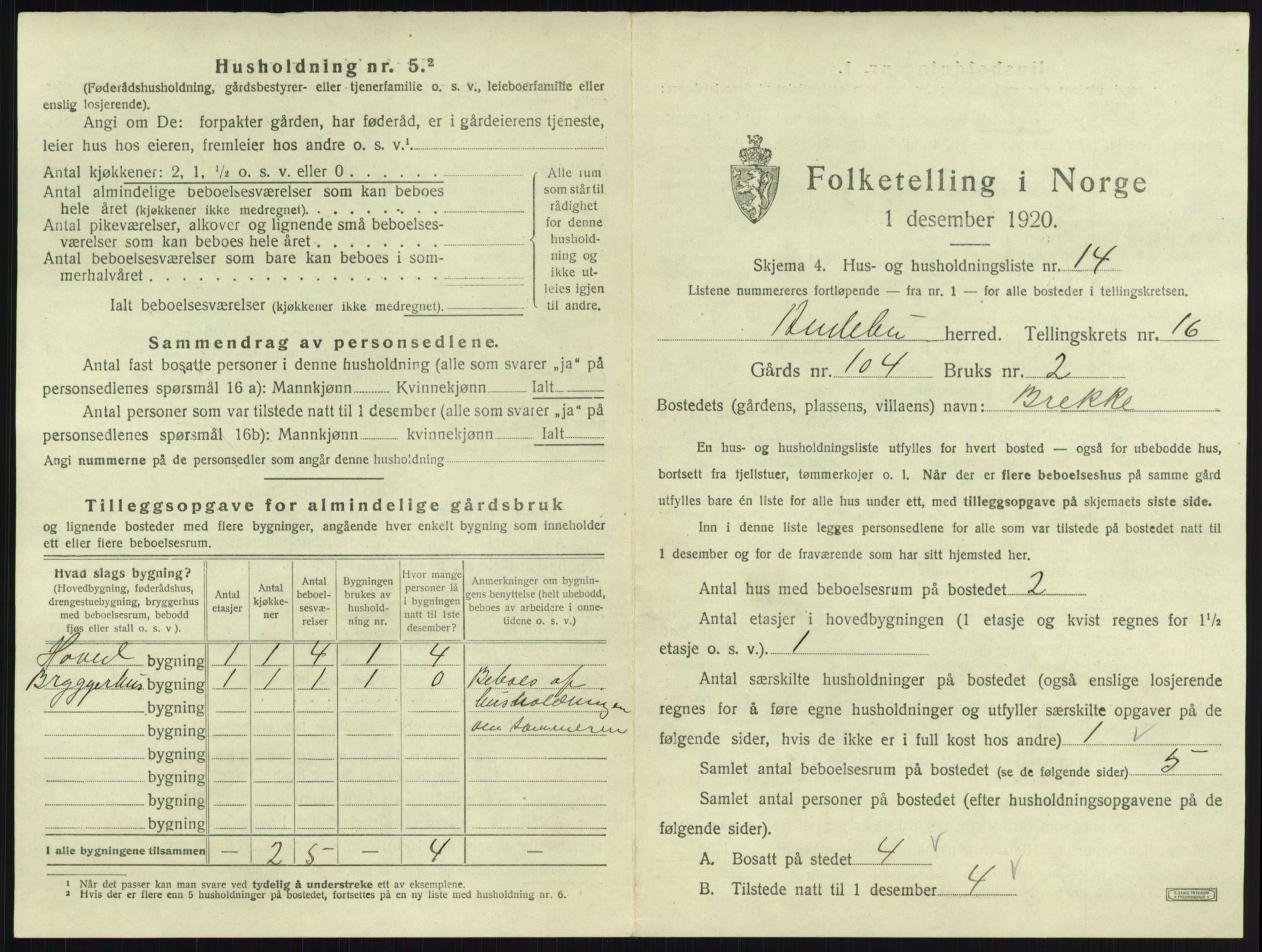 SAKO, 1920 census for Andebu, 1920, p. 898