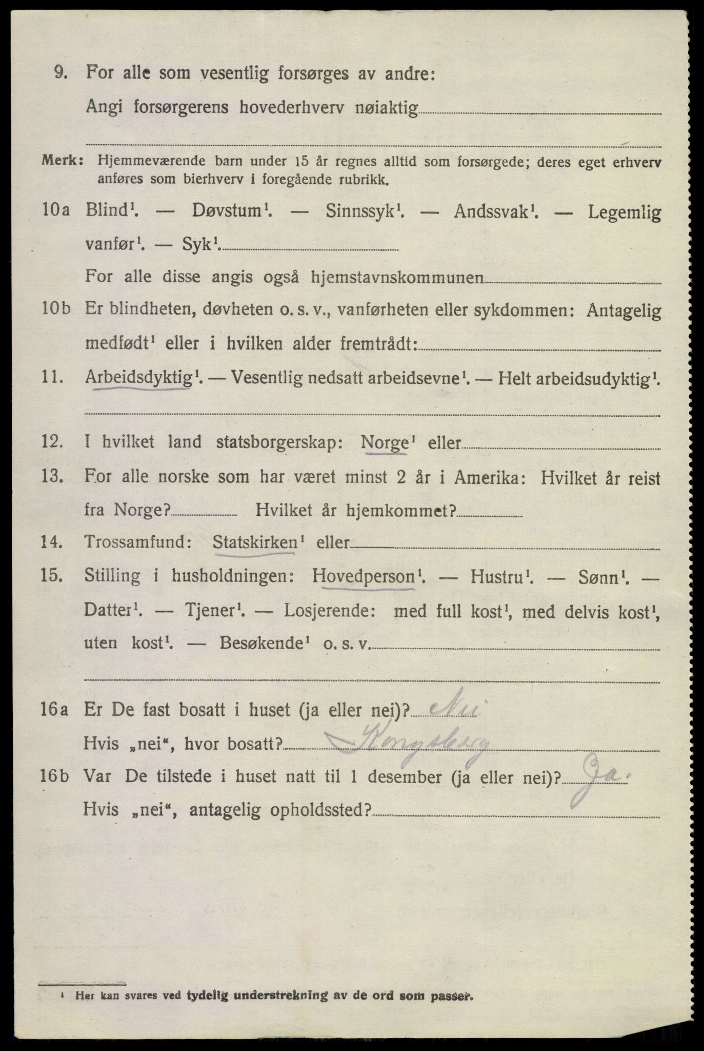 SAKO, 1920 census for Flesberg, 1920, p. 964