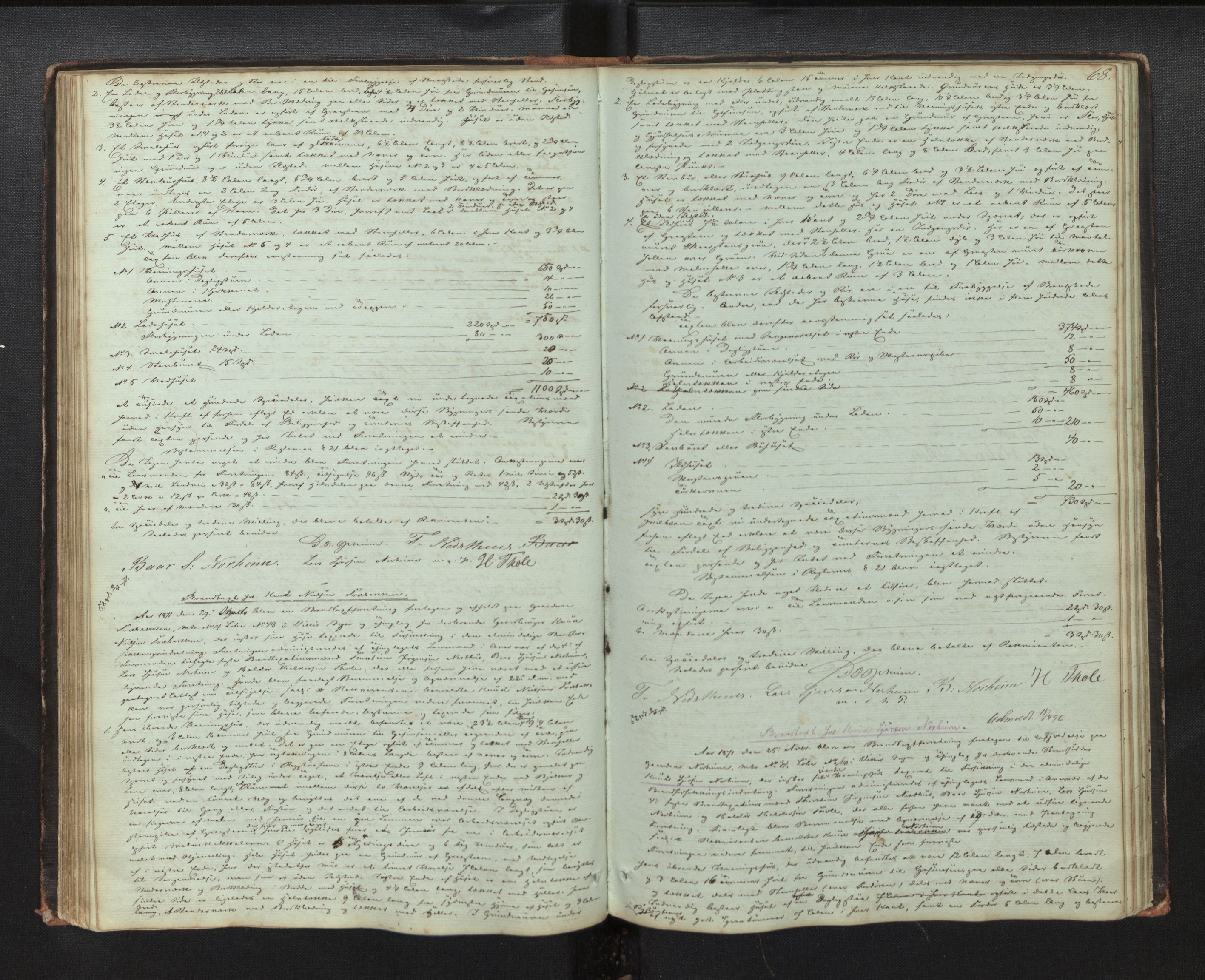 Lensmannen i Kvam, AV/SAB-A-33201/0012/L0001: Branntakstprotokoll, 1851-1881, p. 67b-68a