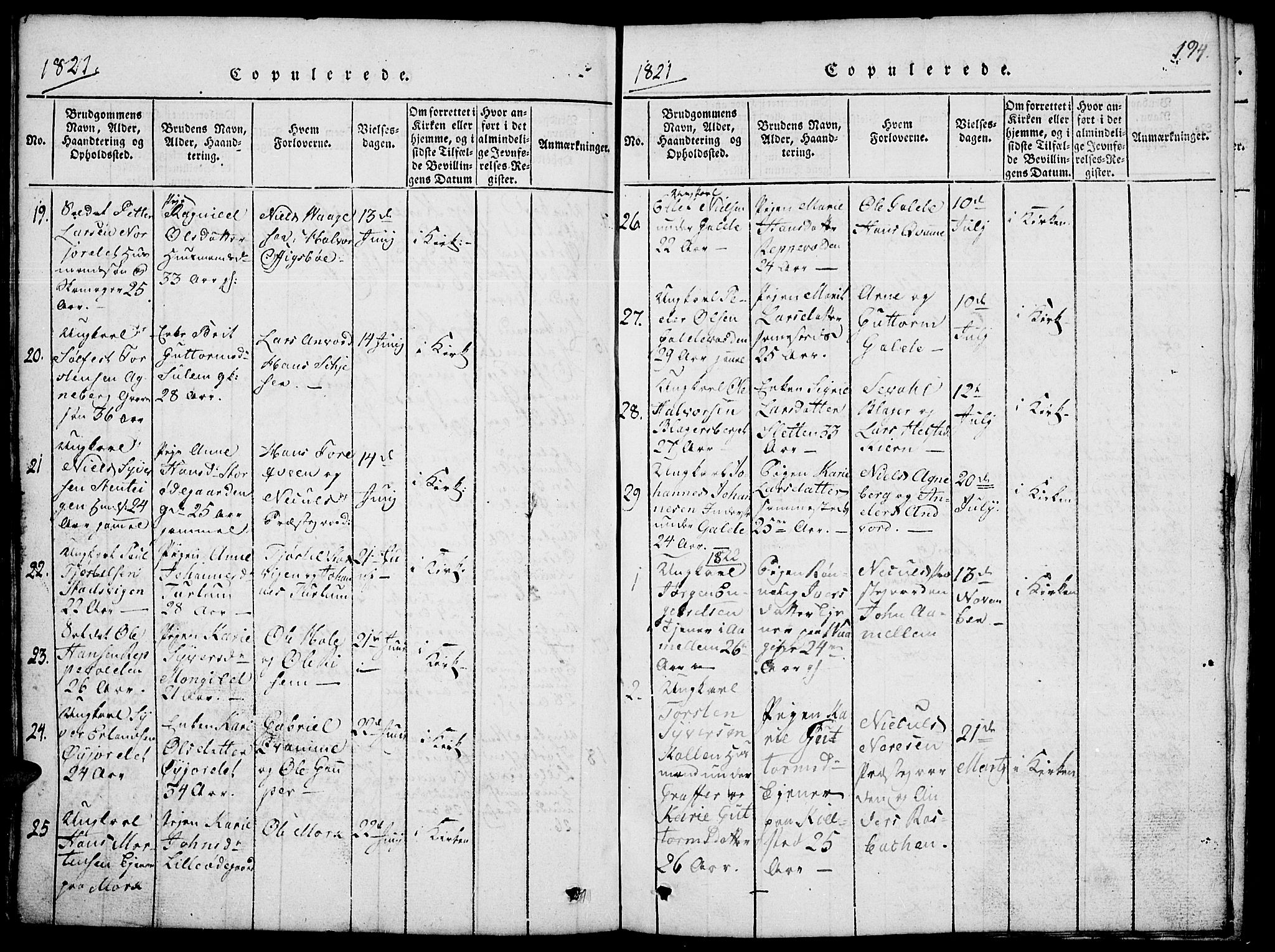Lom prestekontor, SAH/PREST-070/L/L0001: Parish register (copy) no. 1, 1815-1836, p. 194