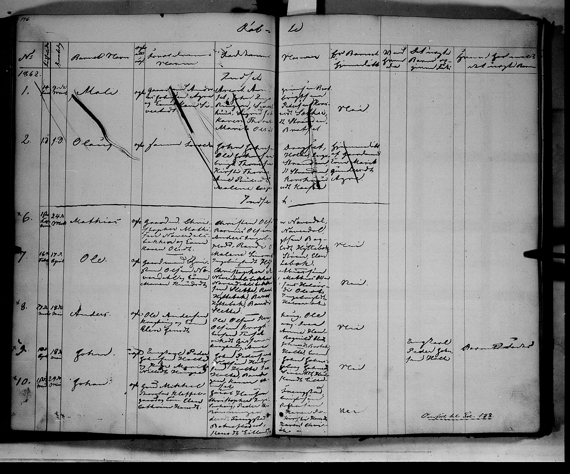 Kvikne prestekontor, AV/SAH-PREST-064/H/Ha/Haa/L0005: Parish register (official) no. 5, 1841-1862, p. 156