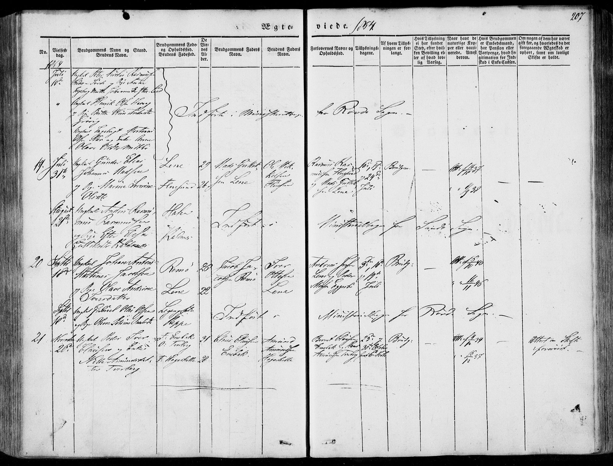 Ministerialprotokoller, klokkerbøker og fødselsregistre - Møre og Romsdal, AV/SAT-A-1454/507/L0070: Parish register (official) no. 507A05, 1842-1873, p. 207