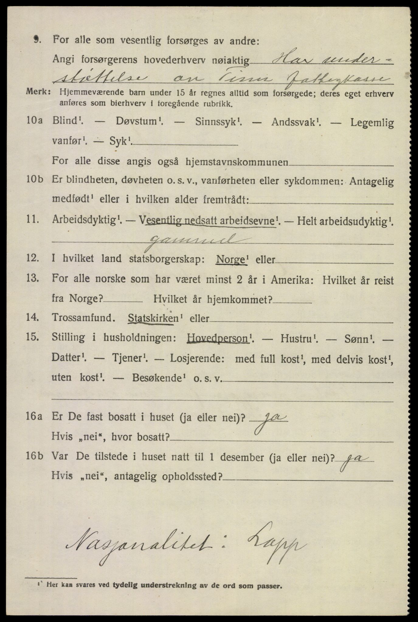 SAKO, 1920 census for Tinn, 1920, p. 5091
