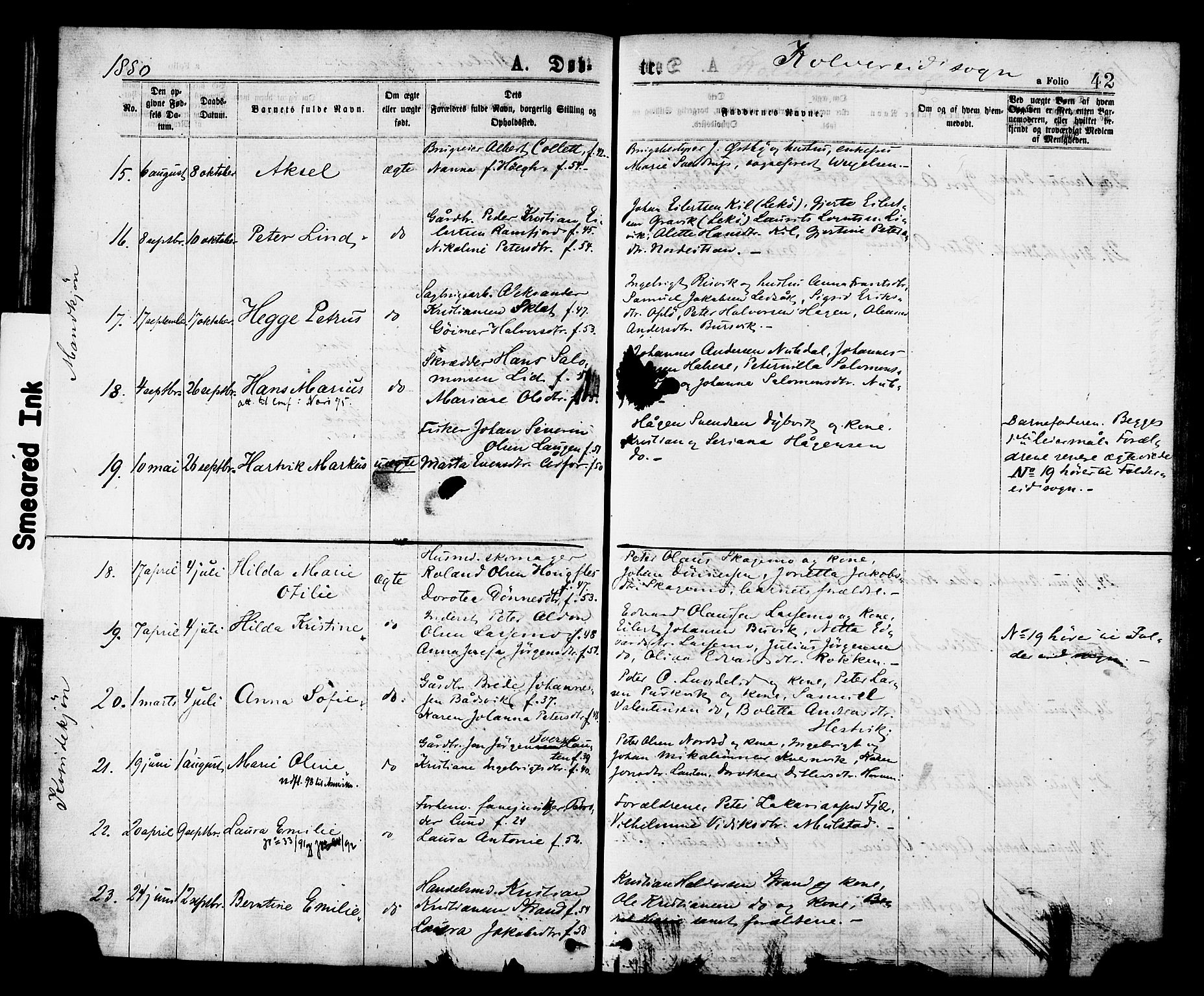 Ministerialprotokoller, klokkerbøker og fødselsregistre - Nord-Trøndelag, AV/SAT-A-1458/780/L0642: Parish register (official) no. 780A07 /1, 1874-1885, p. 42