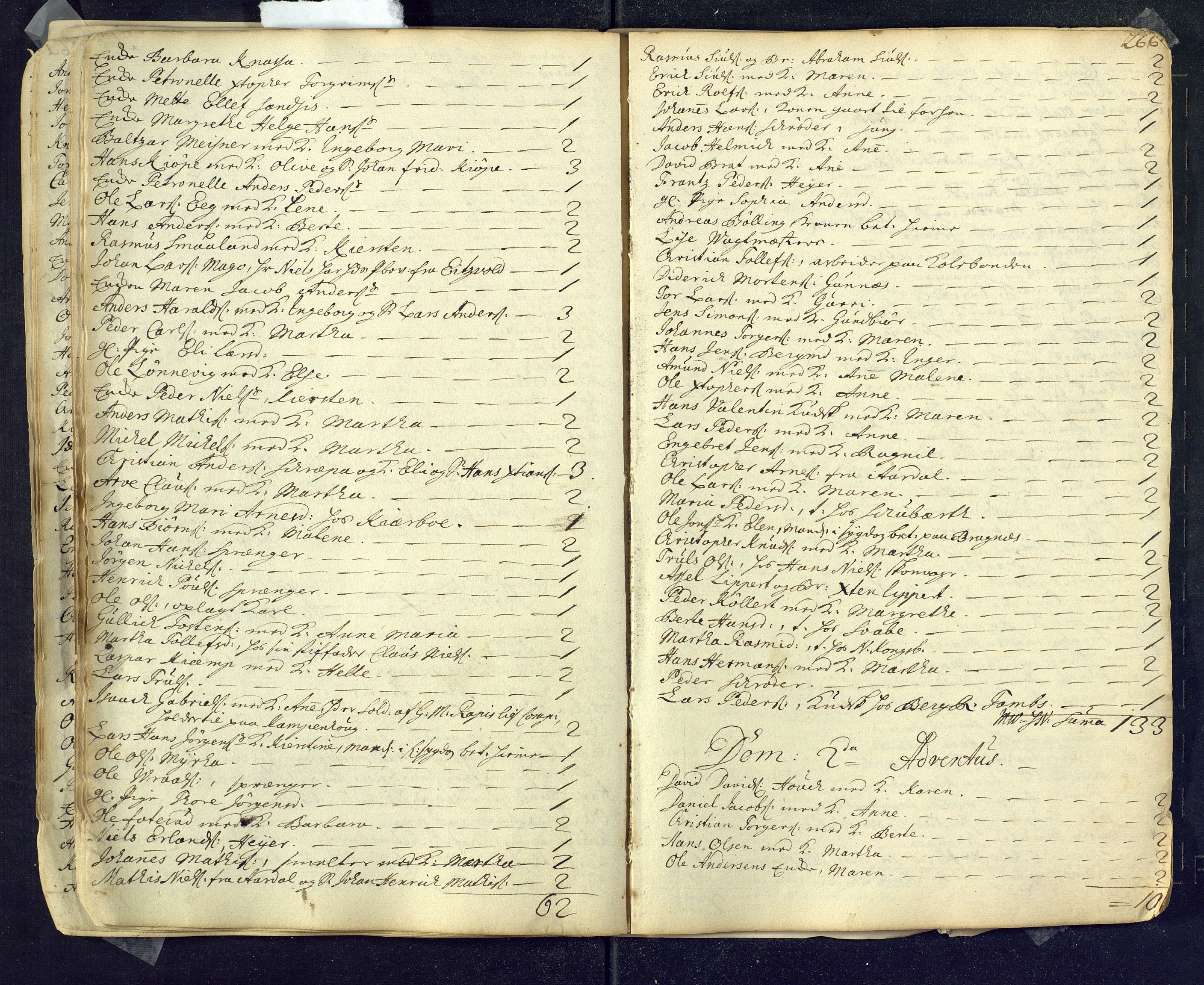 Kongsberg kirkebøker, SAKO/A-22/M/Ma/L0001: Communicants register no. 1, 1731-1739, p. 266