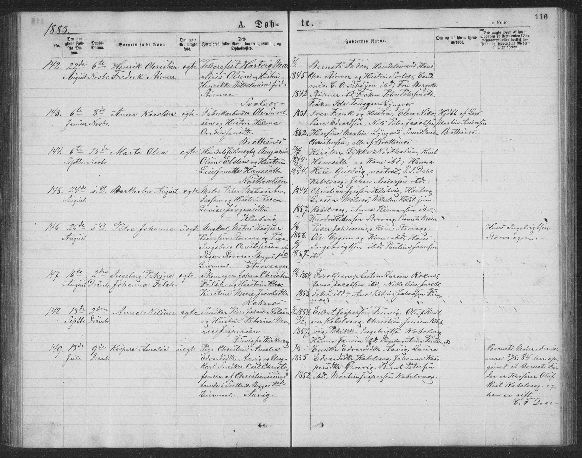 Ministerialprotokoller, klokkerbøker og fødselsregistre - Nordland, AV/SAT-A-1459/874/L1075: Parish register (copy) no. 874C04, 1876-1883, p. 116