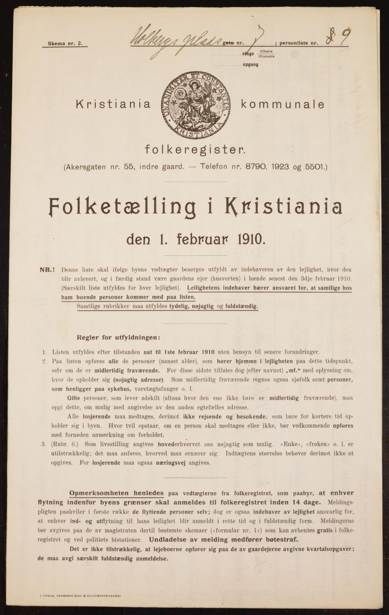 OBA, Municipal Census 1910 for Kristiania, 1910, p. 39858