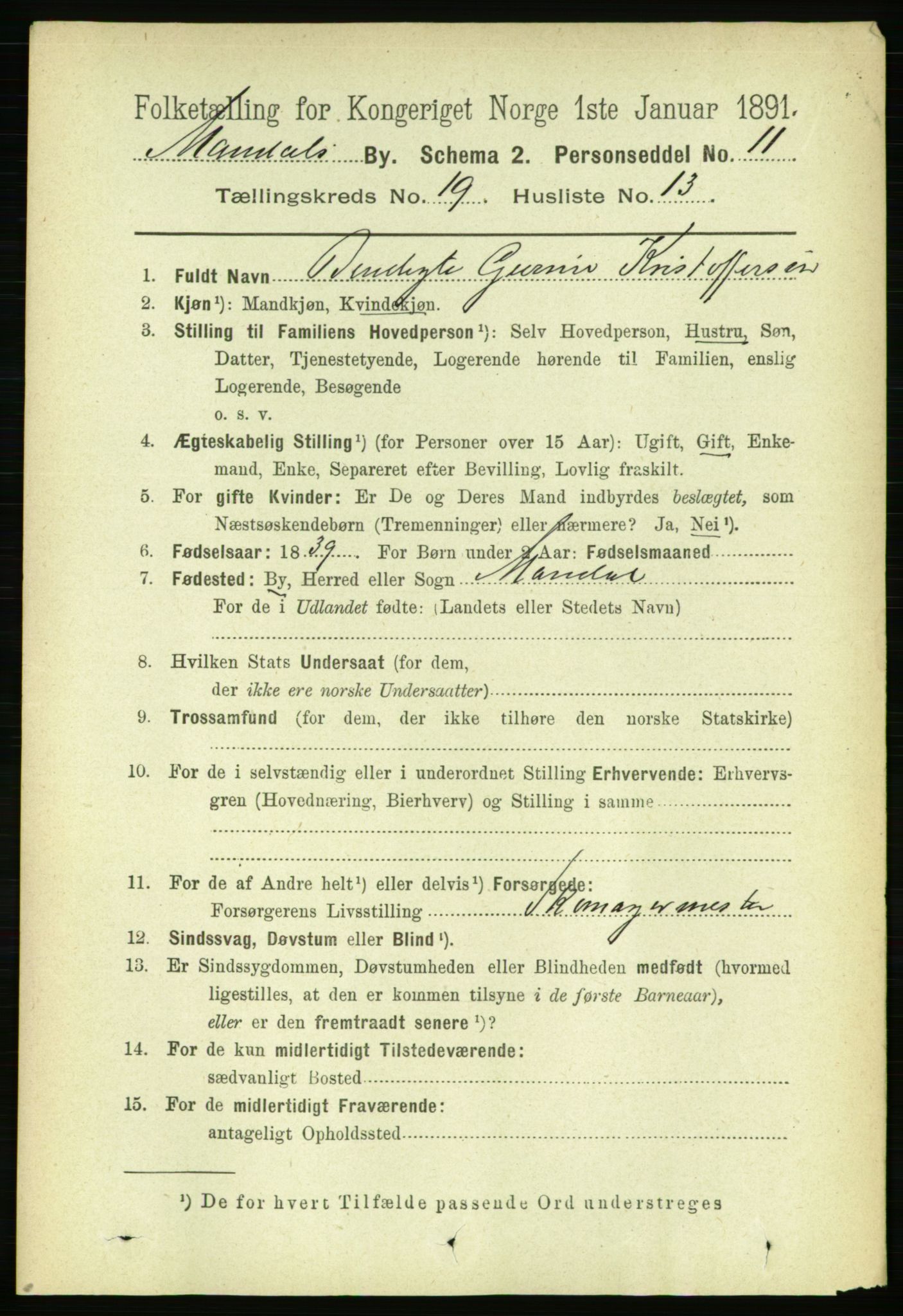 RA, 1891 census for 1002 Mandal, 1891, p. 3892