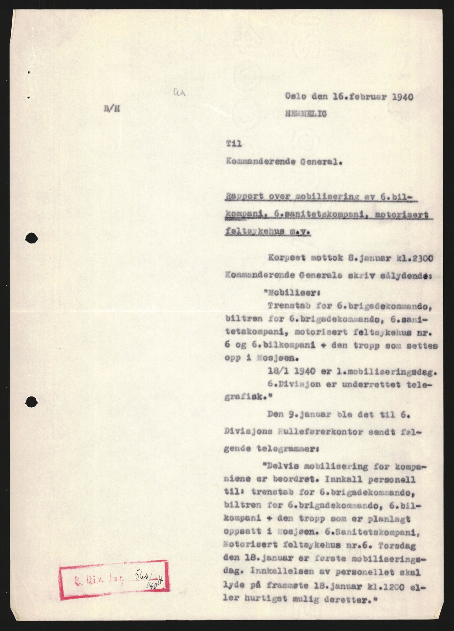 Forsvaret, Forsvarets krigshistoriske avdeling, AV/RA-RAFA-2017/Y/Yb/L0130: II-C-11-600  -  6. Divisjon / 6. Distriktskommando, 1940, p. 25