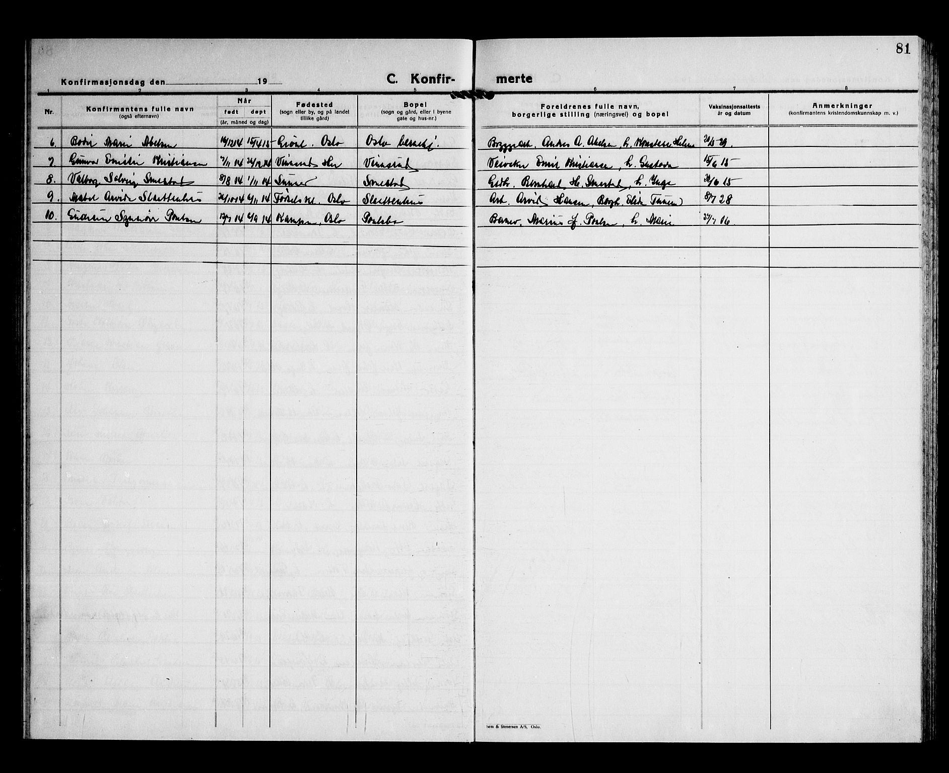 Nittedal prestekontor Kirkebøker, AV/SAO-A-10365a/G/Gb/L0004: Parish register (copy) no. II 4, 1925-1945, p. 81