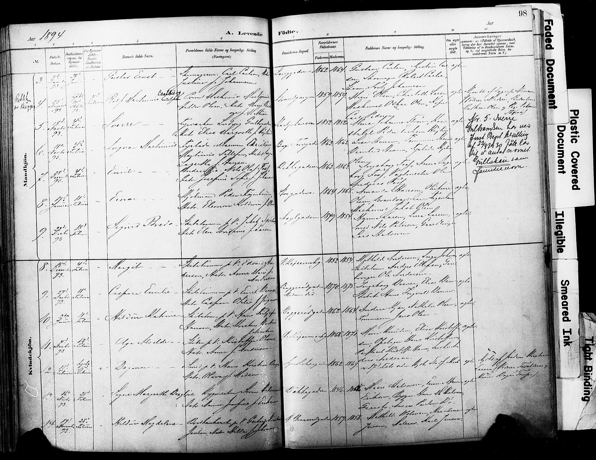 Horten kirkebøker, SAKO/A-348/F/Fa/L0004: Parish register (official) no. 4, 1888-1895, p. 98