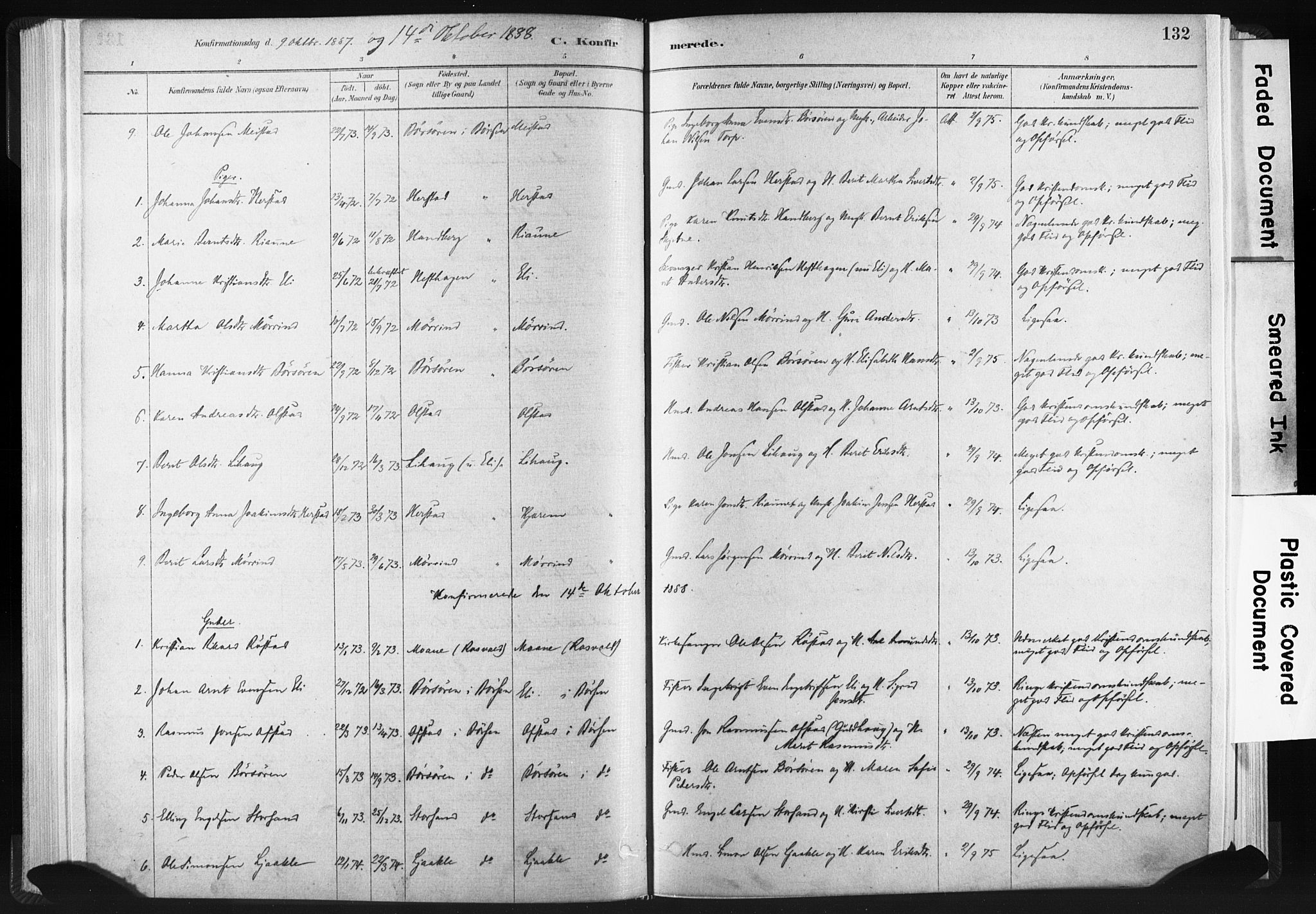 Ministerialprotokoller, klokkerbøker og fødselsregistre - Sør-Trøndelag, SAT/A-1456/665/L0773: Parish register (official) no. 665A08, 1879-1905, p. 132