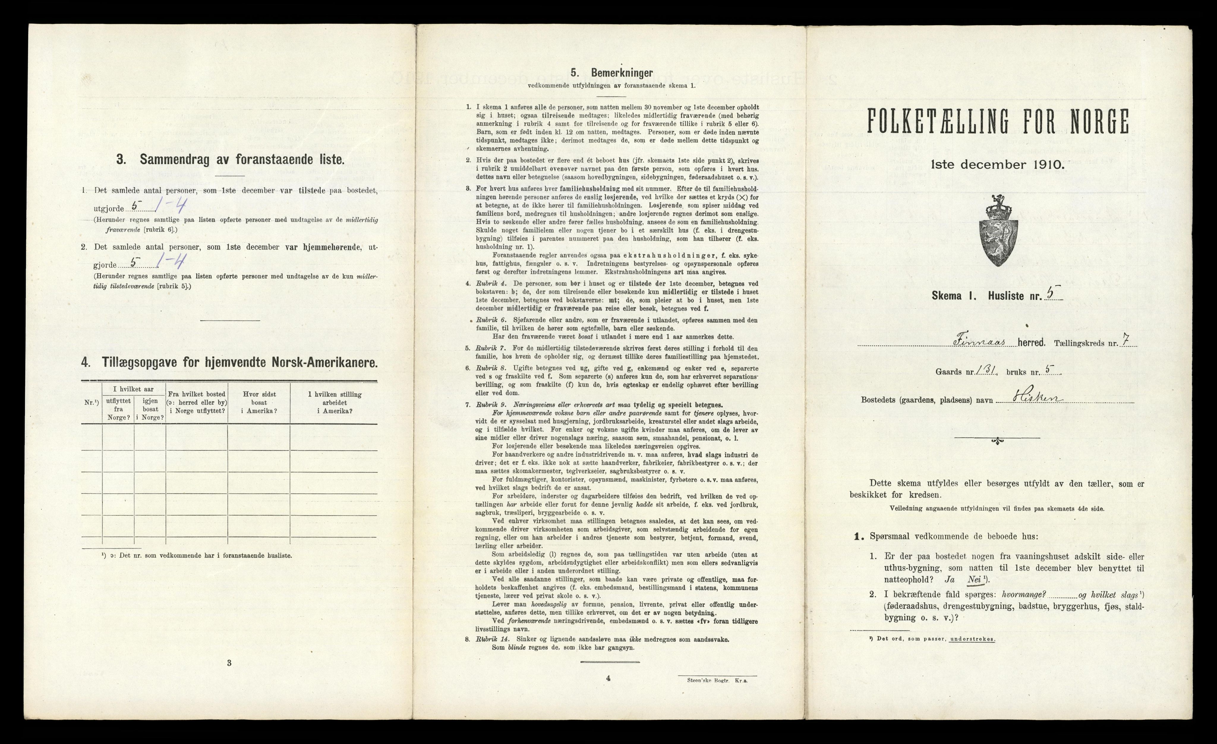 RA, 1910 census for Finnås, 1910, p. 778