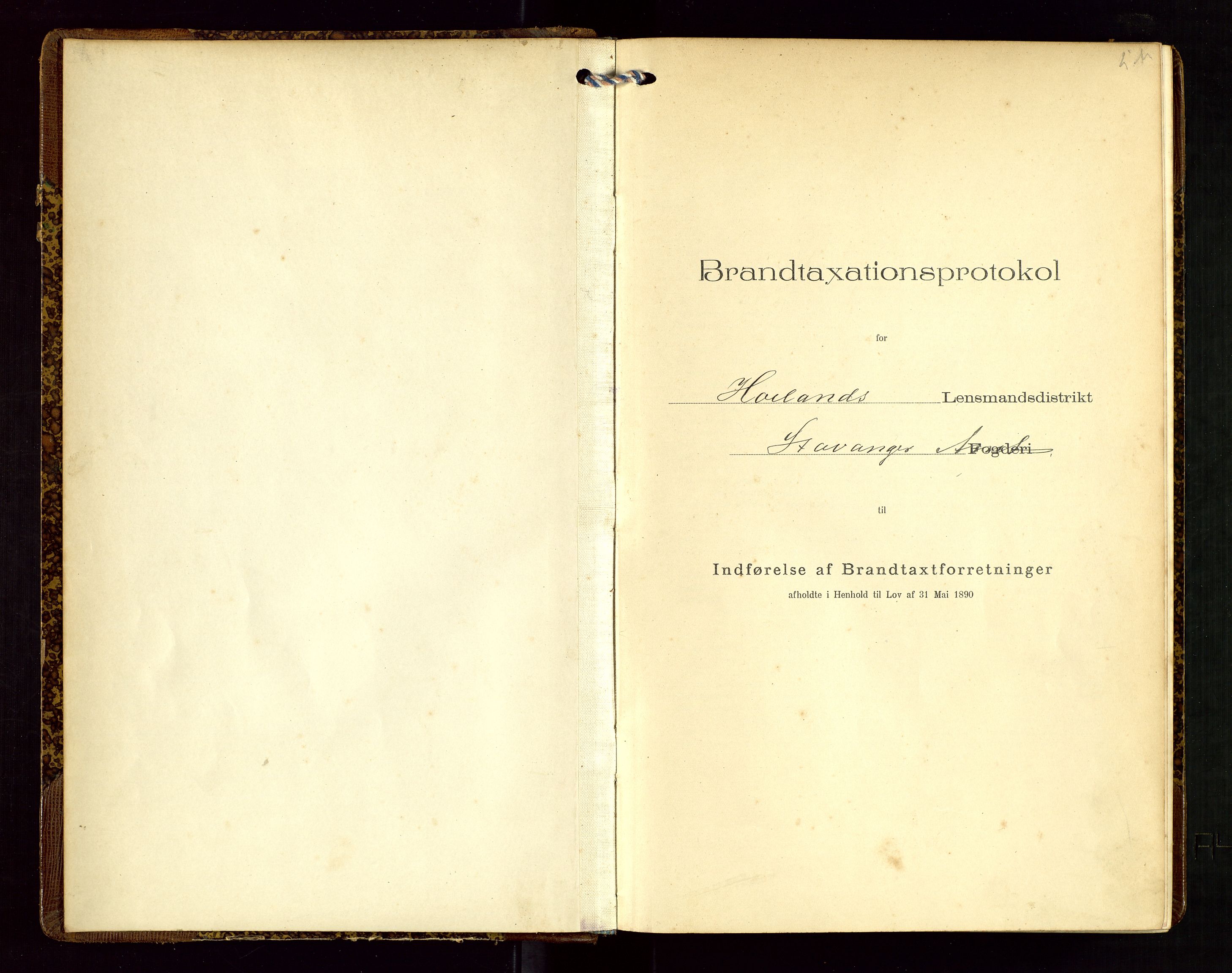Høyland/Sandnes lensmannskontor, SAST/A-100166/Gob/L0002: "Brandtakstprotokol", 1913-1918