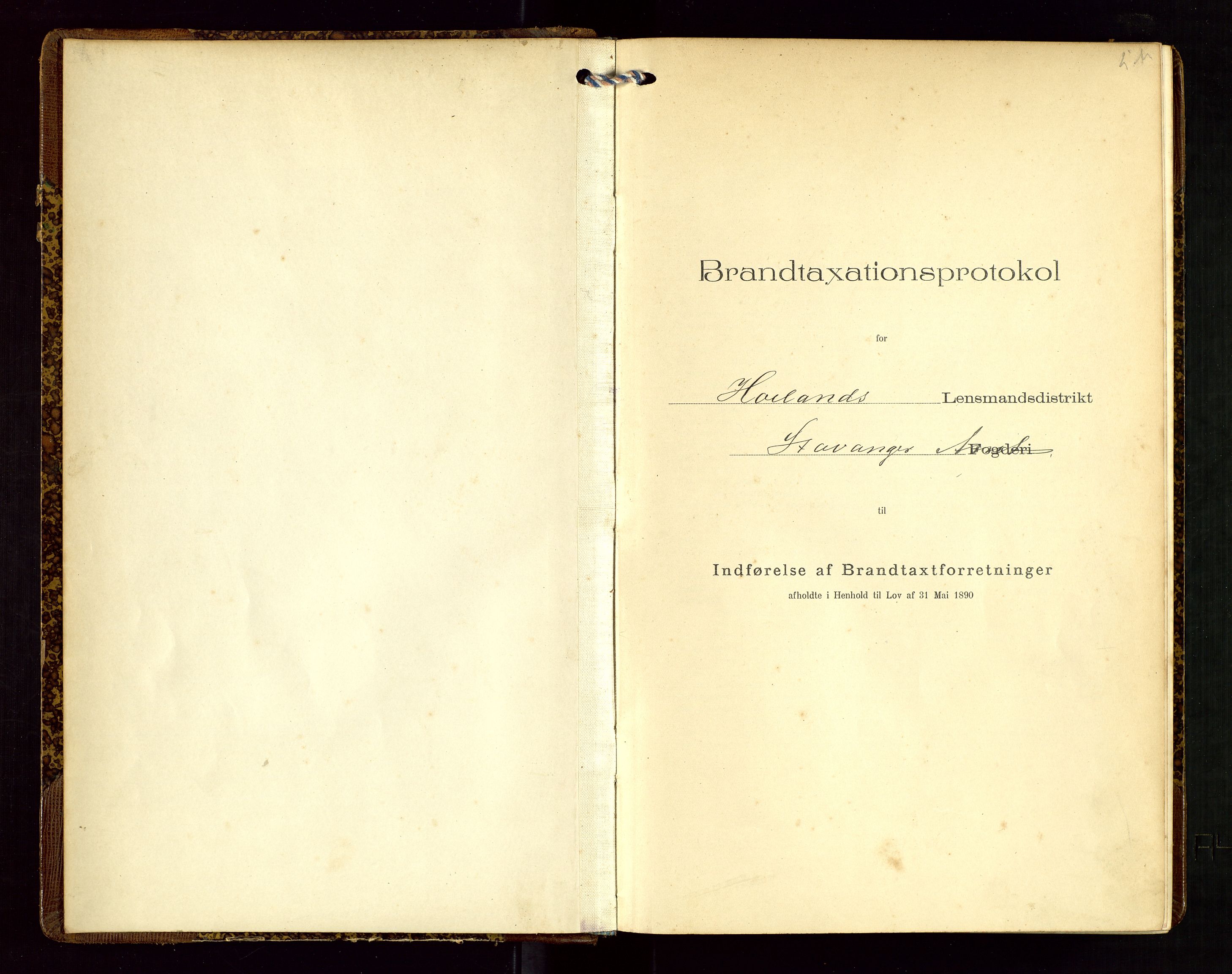 Høyland/Sandnes lensmannskontor, AV/SAST-A-100166/Gob/L0002: "Brandtakstprotokol", 1913-1918