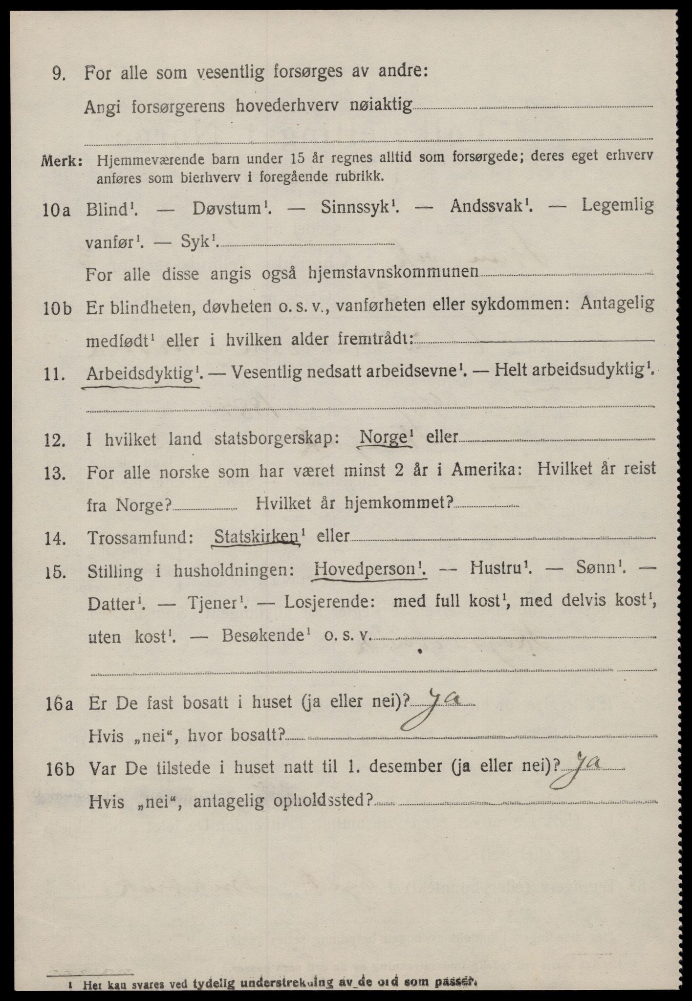 SAT, 1920 census for Stangvik, 1920, p. 2347