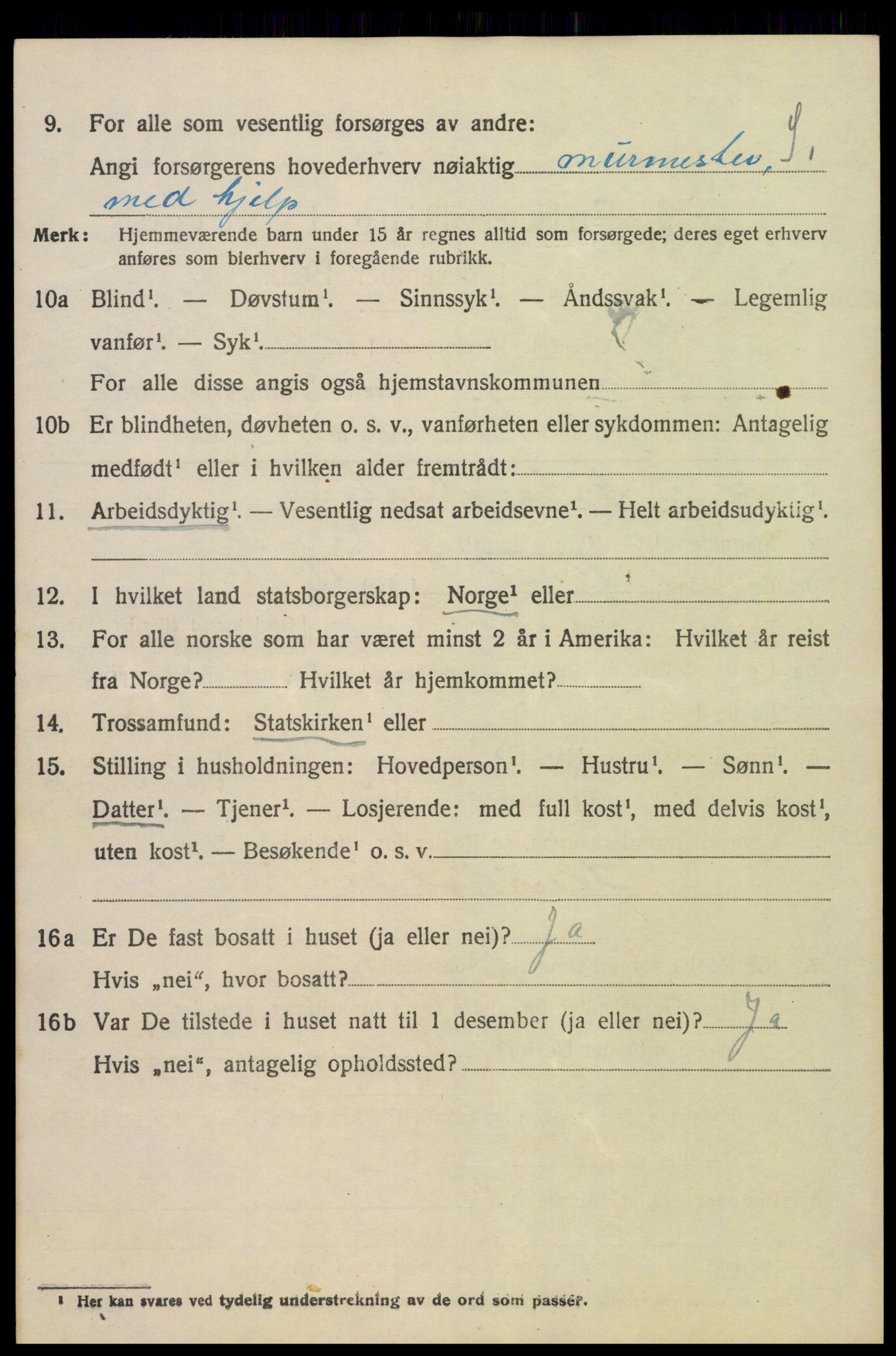 SAH, 1920 census for Fåberg, 1920, p. 7627