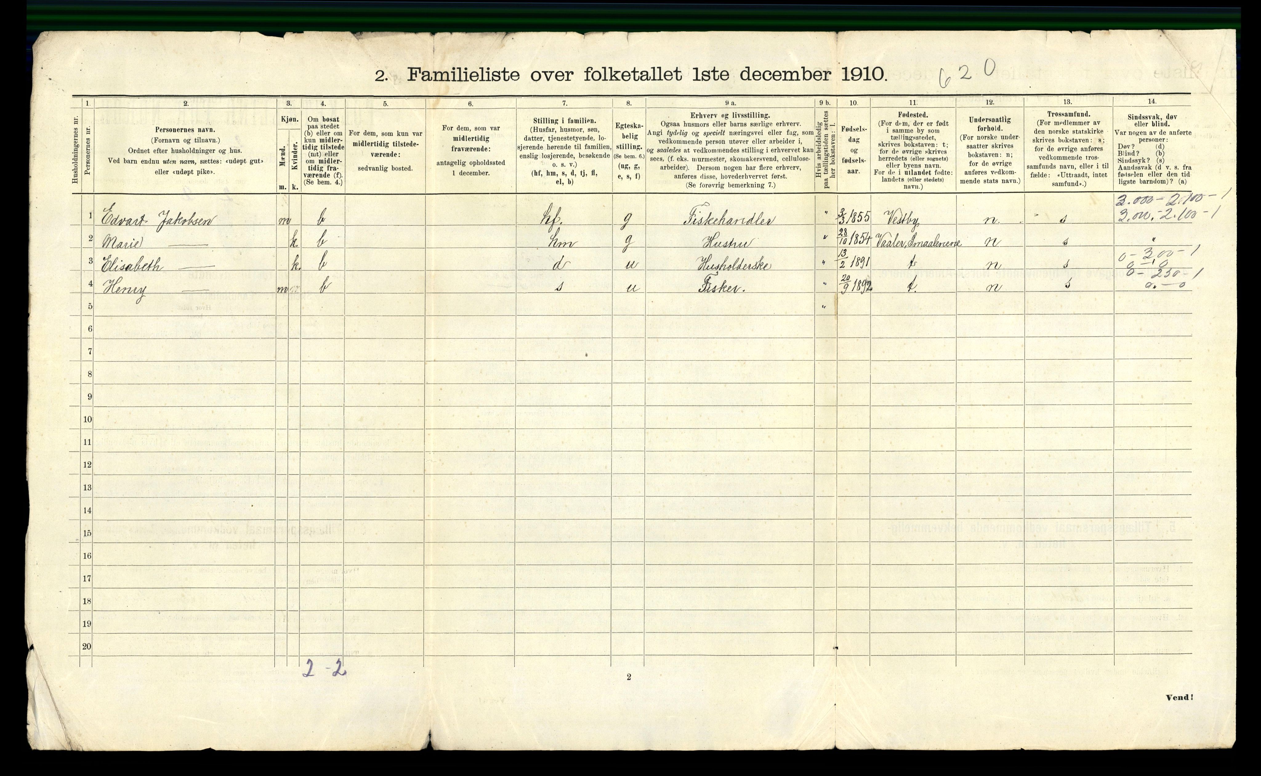 RA, 1910 census for Son, 1910, p. 12