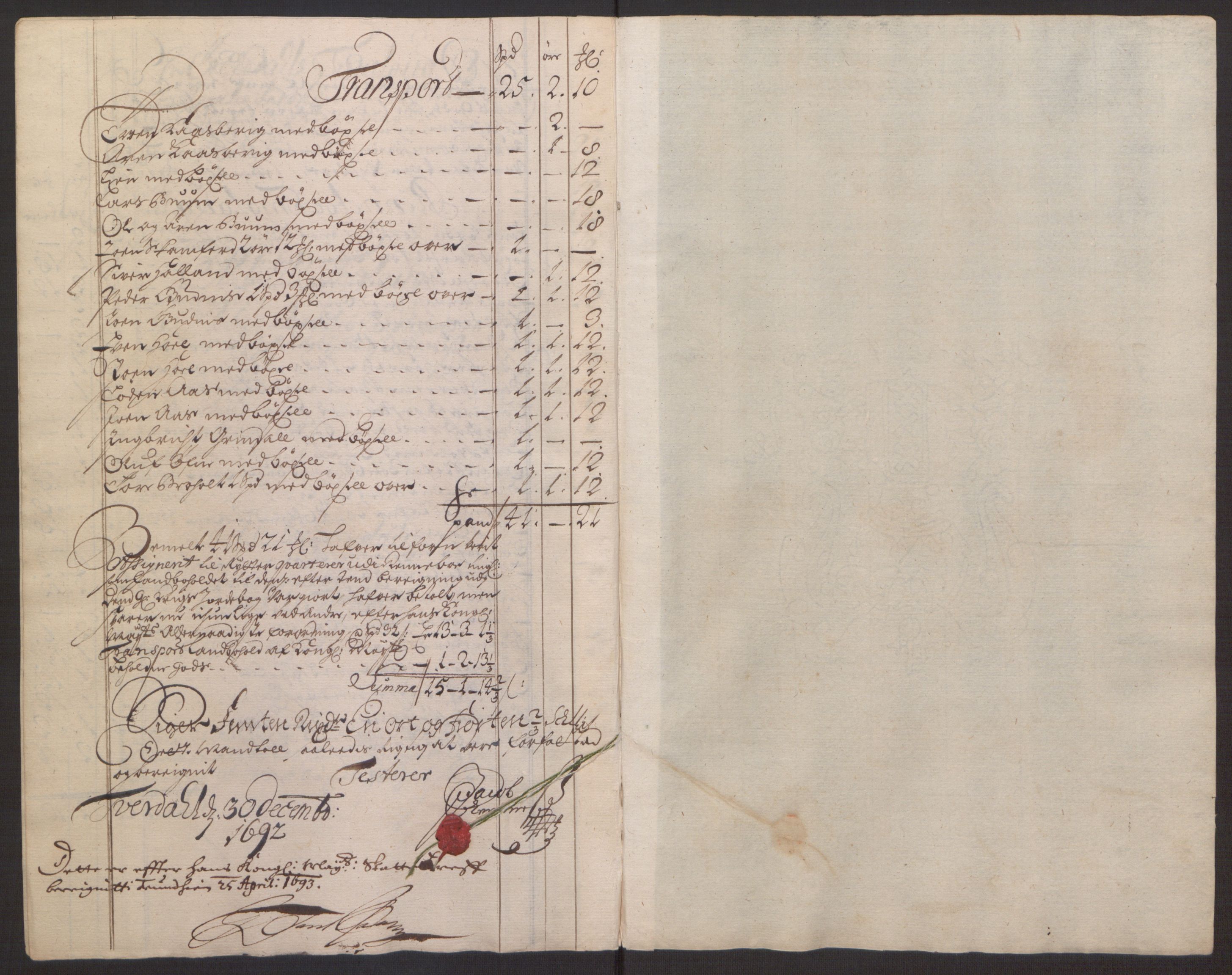 Rentekammeret inntil 1814, Reviderte regnskaper, Fogderegnskap, AV/RA-EA-4092/R58/L3937: Fogderegnskap Orkdal, 1691-1692, p. 338