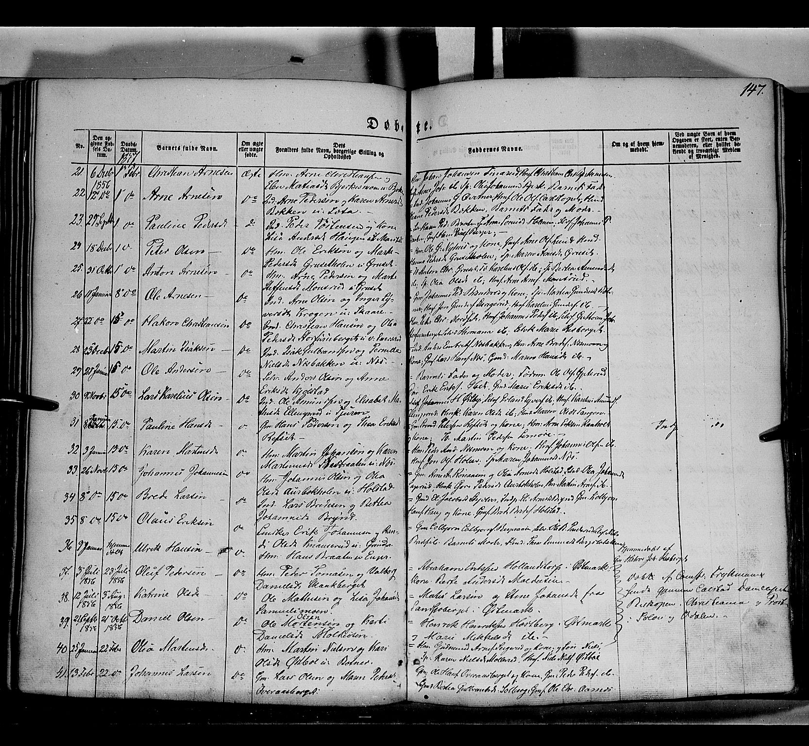 Grue prestekontor, AV/SAH-PREST-036/H/Ha/Haa/L0008: Parish register (official) no. 8, 1847-1858, p. 147