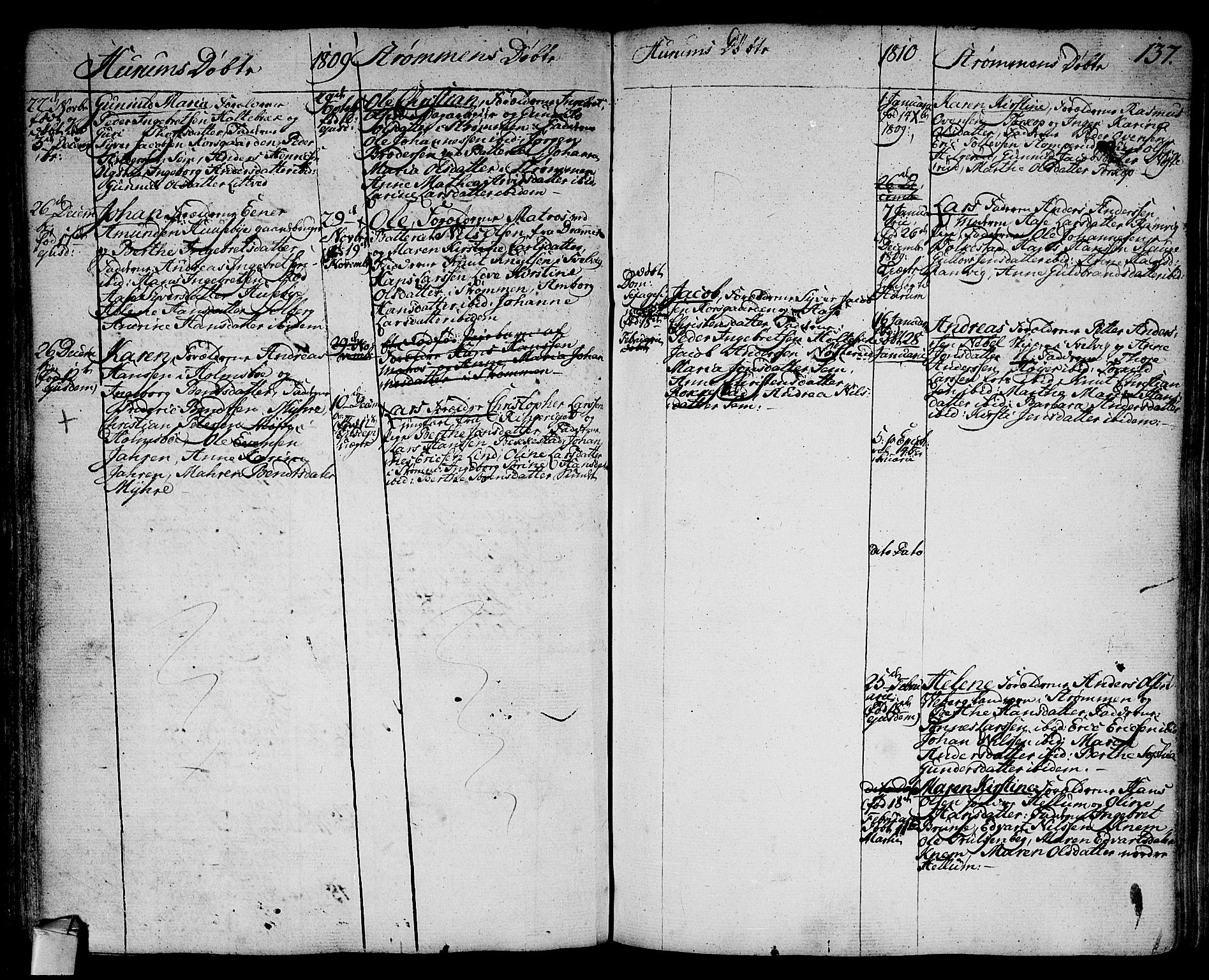 Hurum kirkebøker, AV/SAKO-A-229/F/Fa/L0007: Parish register (official) no. 7, 1771-1810, p. 137