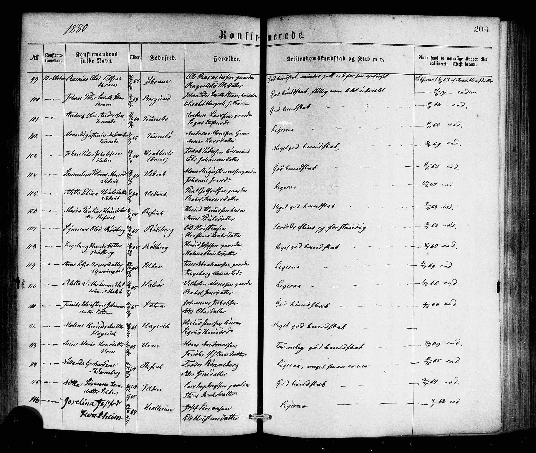 Selje sokneprestembete, AV/SAB-A-99938/H/Ha/Haa/Haaa: Parish register (official) no. A 12, 1870-1880, p. 203