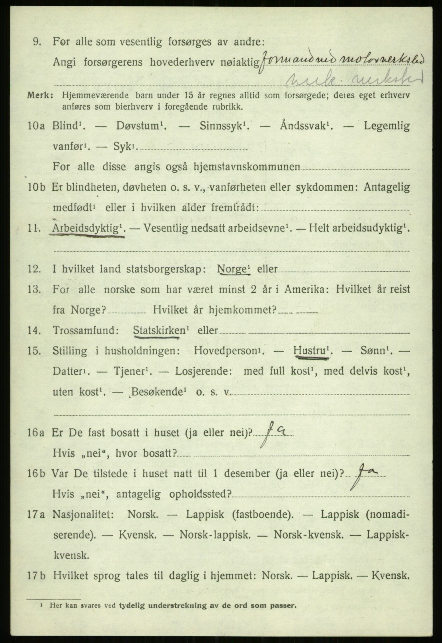 SATØ, 1920 census for Trondenes, 1920, p. 16789