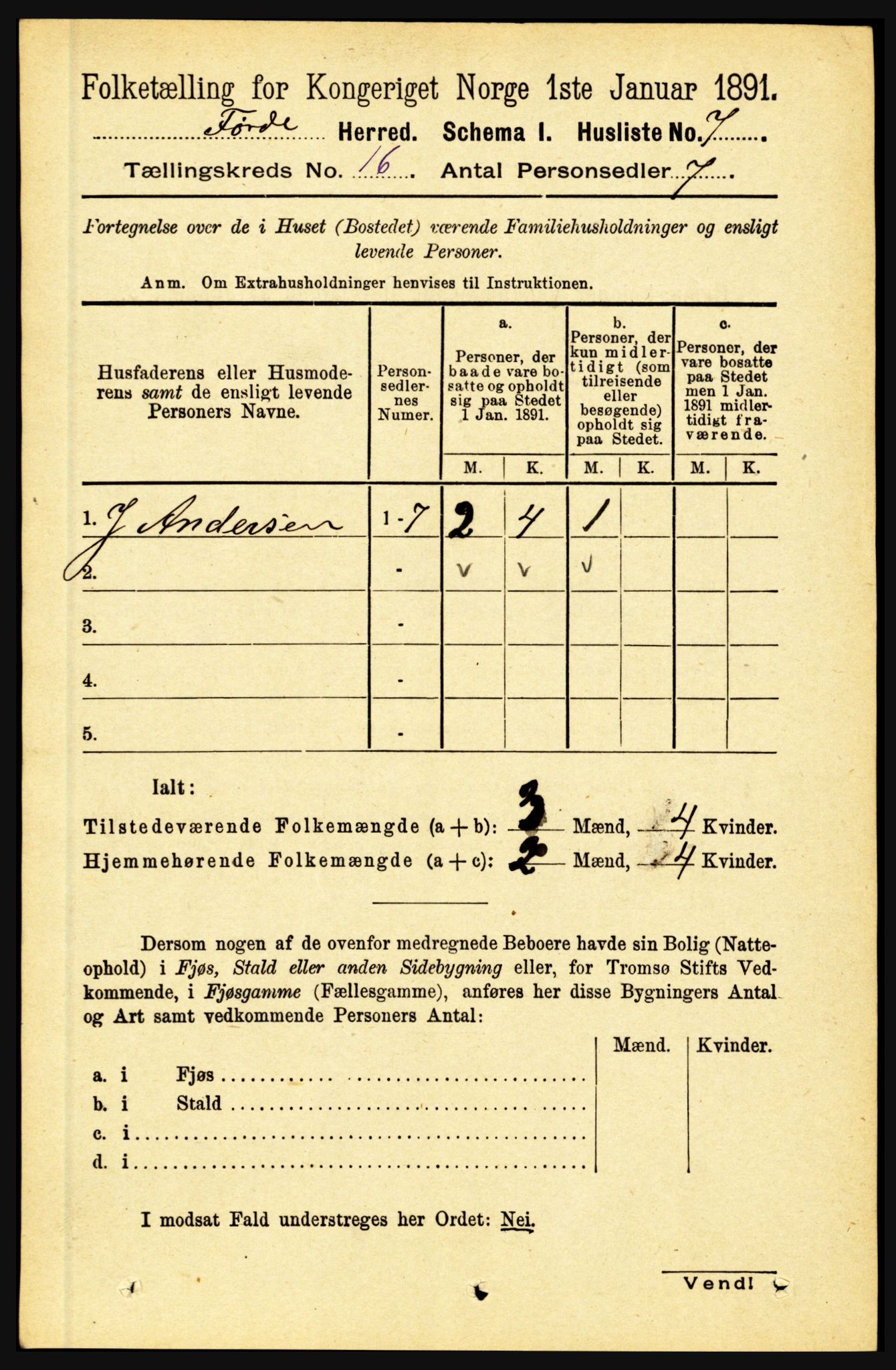 RA, 1891 census for 1432 Førde, 1891, p. 5813