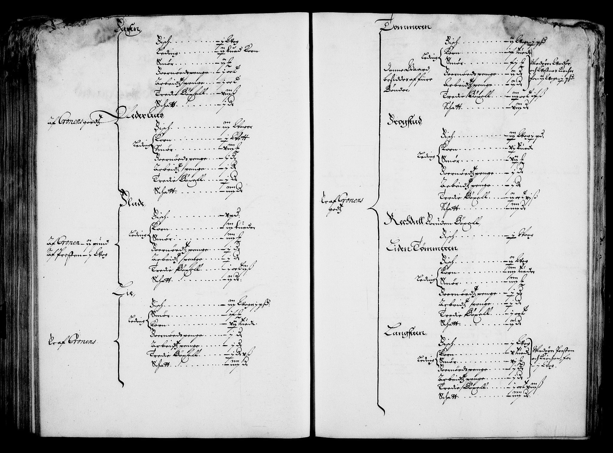 Rentekammeret inntil 1814, Realistisk ordnet avdeling, RA/EA-4070/On/L0001/0001: Statens gods / [Jj 1]: Jordebok over Hannibal Sehesteds gods, 1651, p. 203