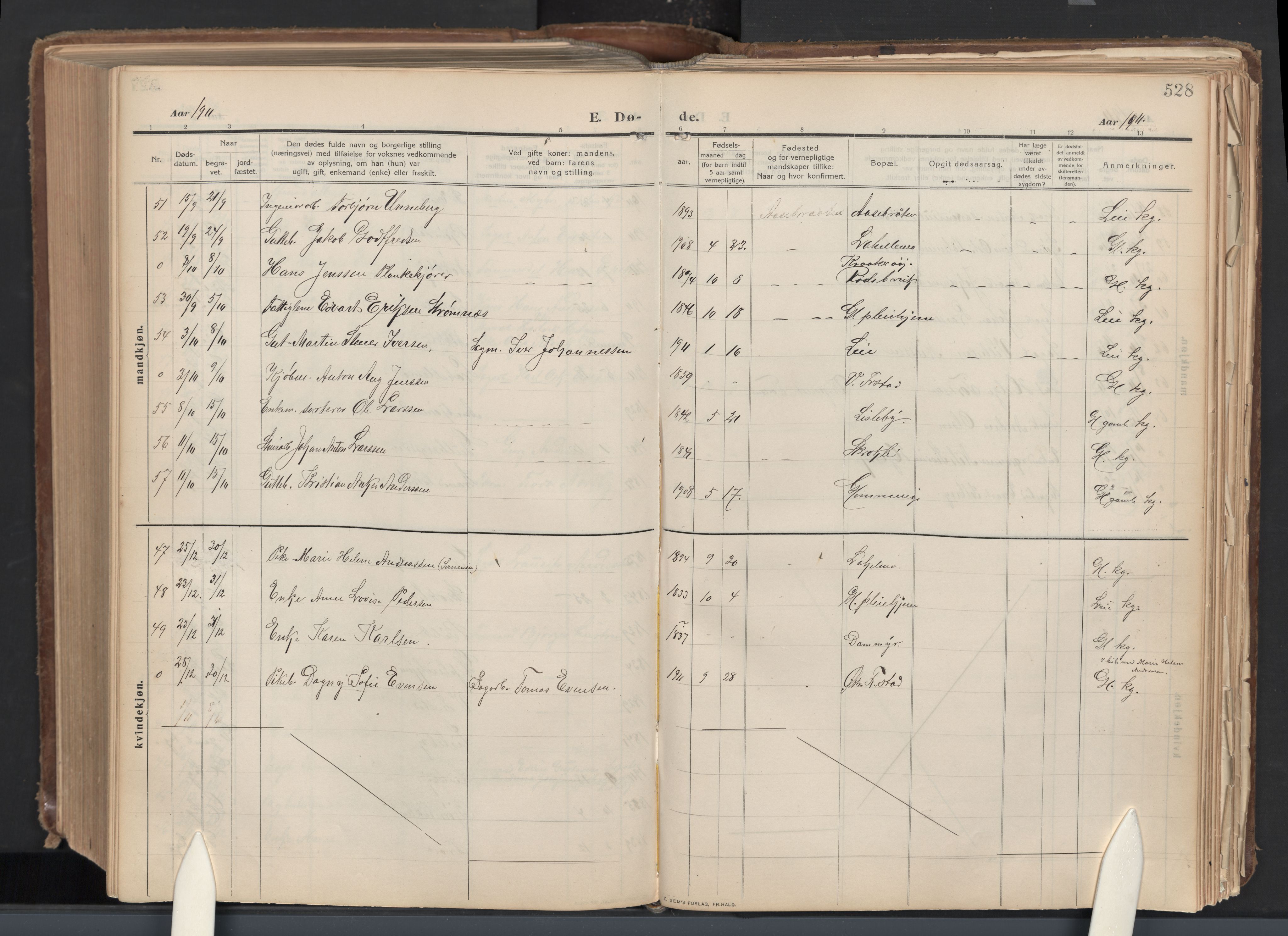 Glemmen prestekontor Kirkebøker, AV/SAO-A-10908/G/Ga/L0007: Parish register (copy) no. 7, 1909-1930, p. 528